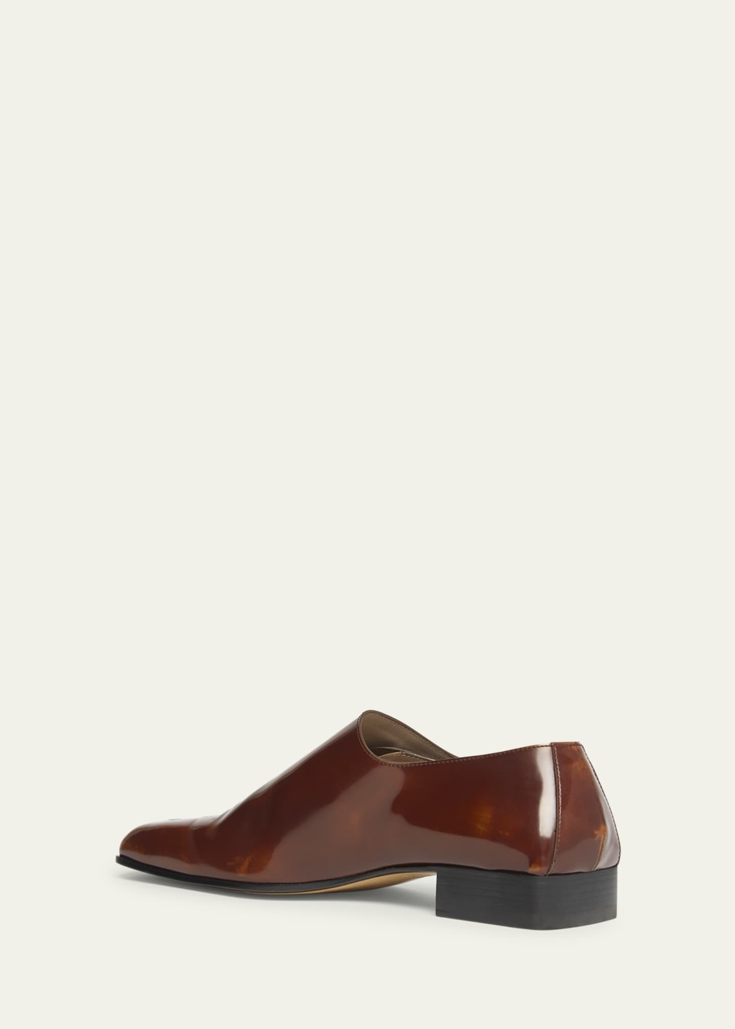 Bottega Veneta Men's Jim Brushed Leather Monk Strap Loafers Image 4 of 6