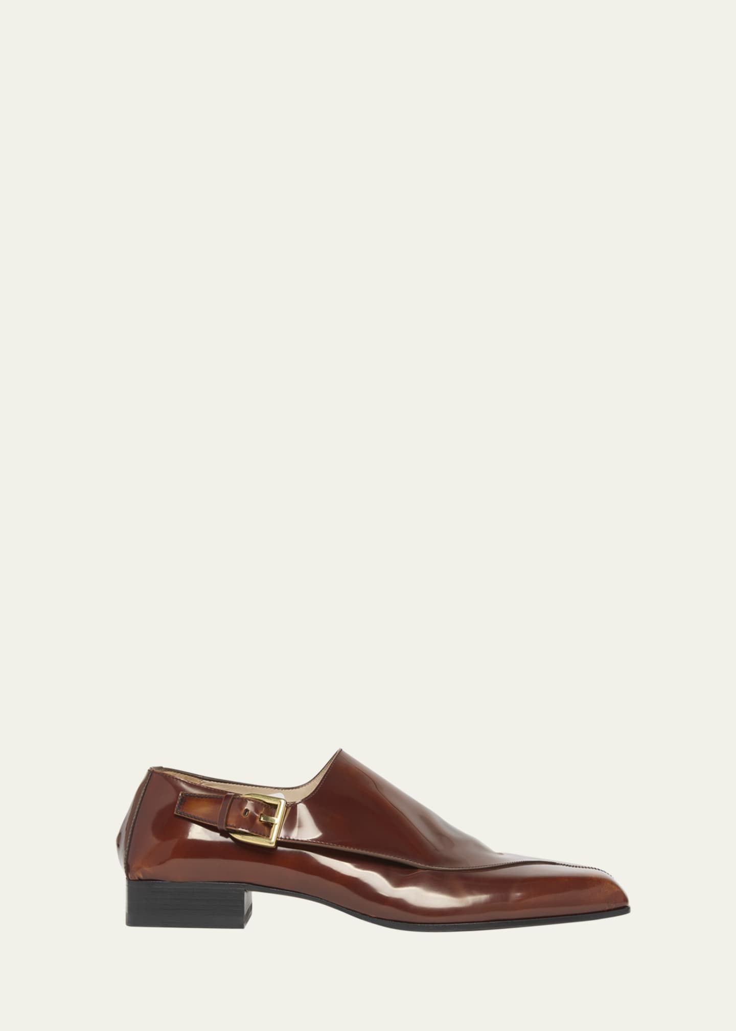 Bottega Veneta Men's Jim Brushed Leather Monk Strap Loafers Image 1 of 6