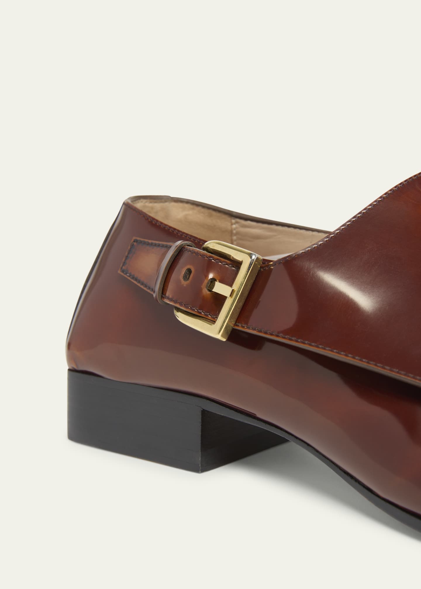 Bottega Veneta Men's Jim Brushed Leather Monk Strap Loafers Image 5 of 6