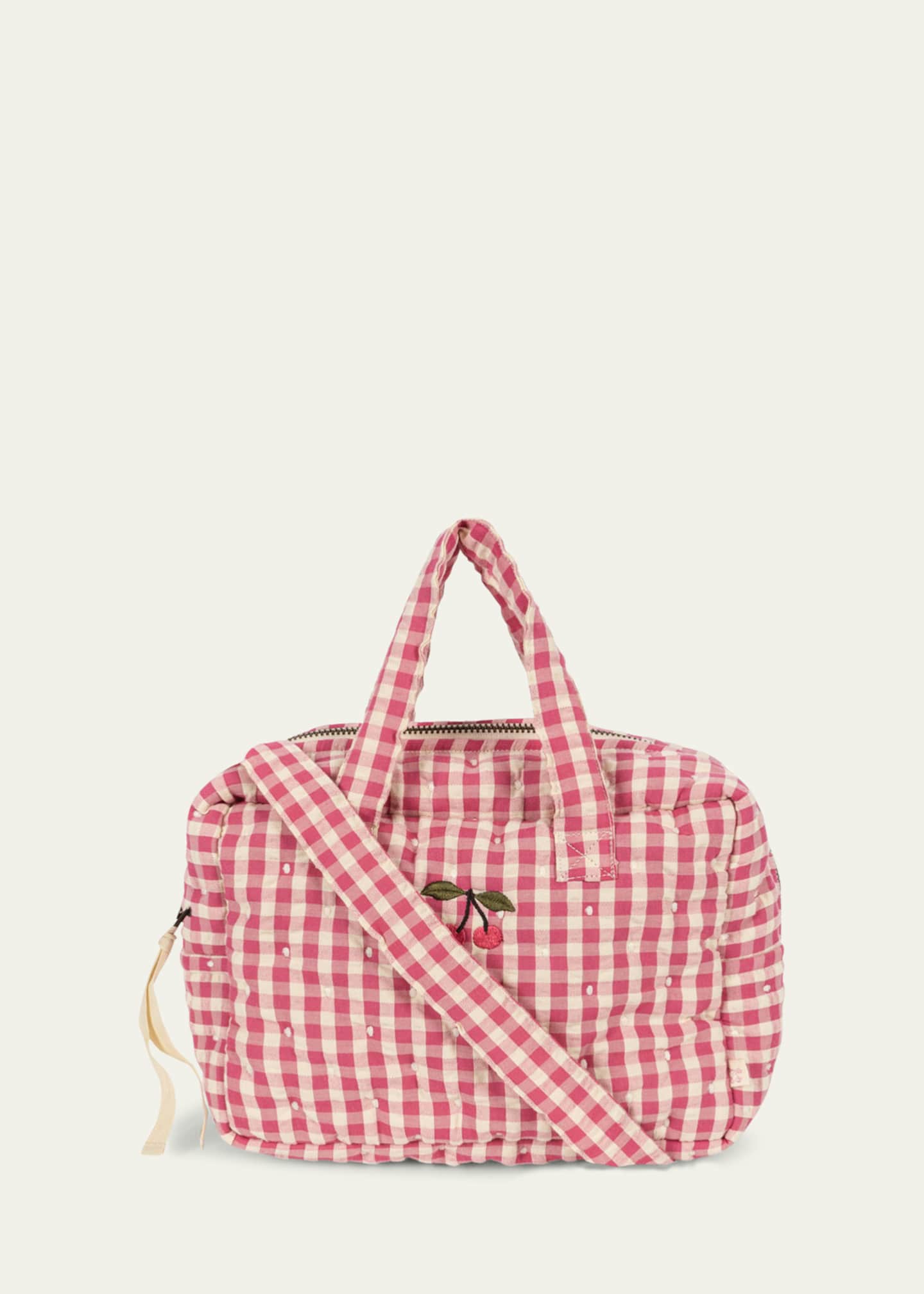 Gingham-Print Doll Changing Bag