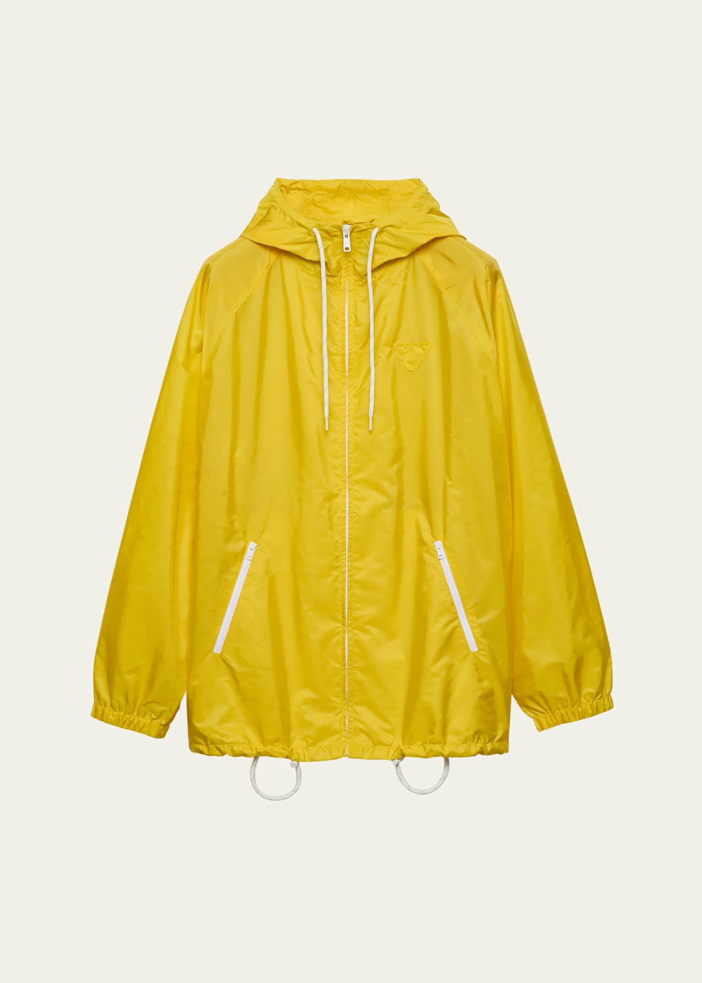 Prada Re-Nylon Drawstring Hooded Rain Jacket Bergdorf Goodman - Main Image