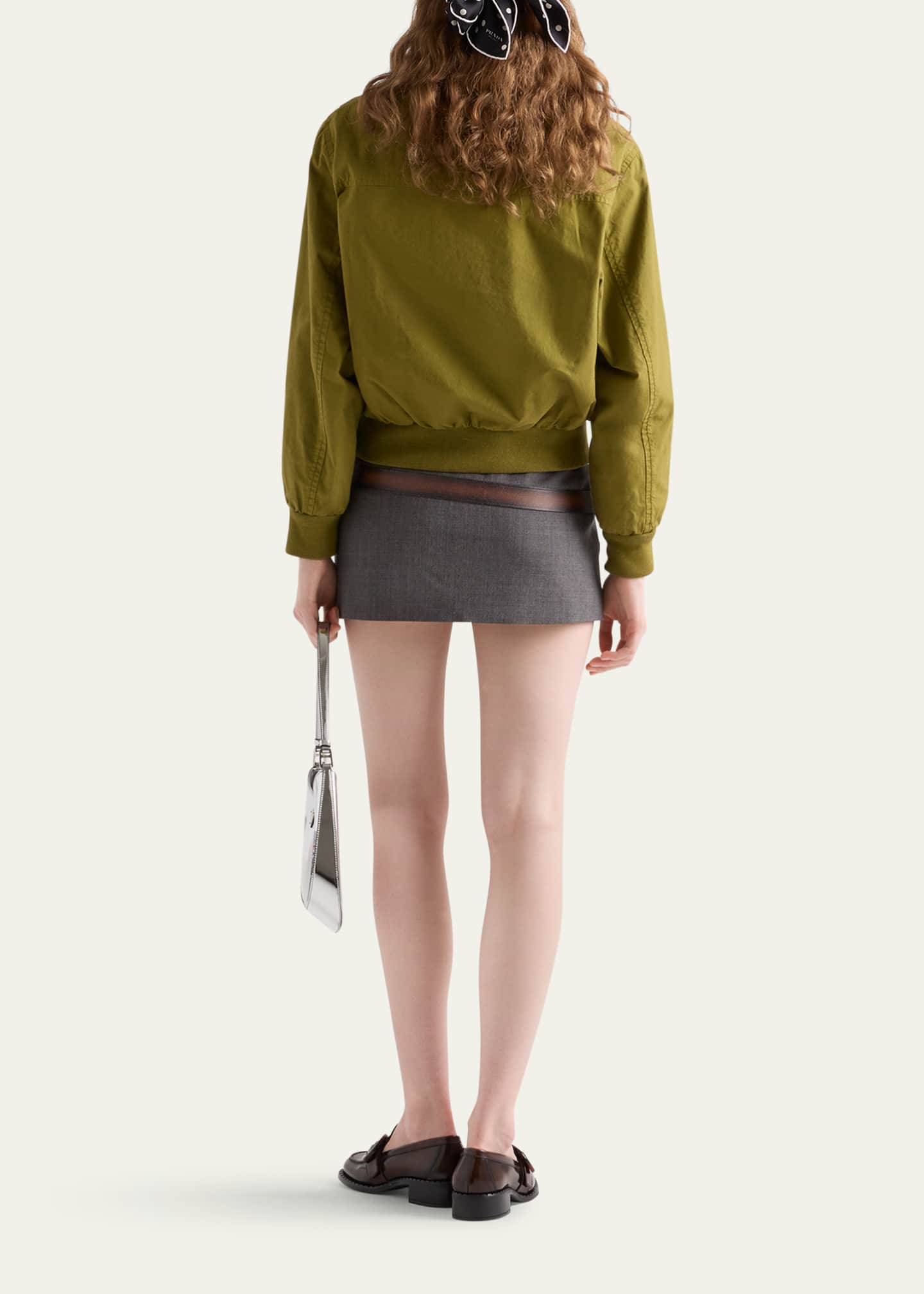Prada Poplin Old Bomber Jacket Image 2 of 3
