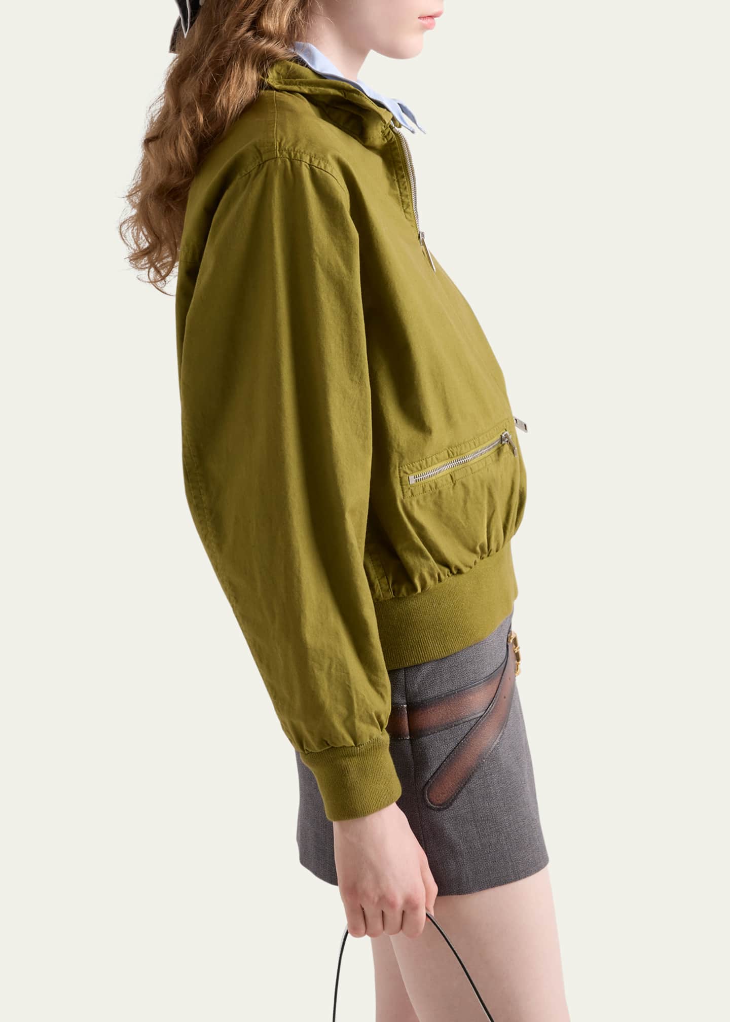 Prada Poplin Old Bomber Jacket Image 3 of 3