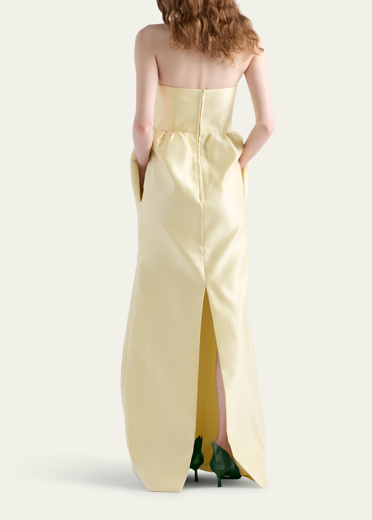 Prada Long Double Satin Dress Image 3 of 4