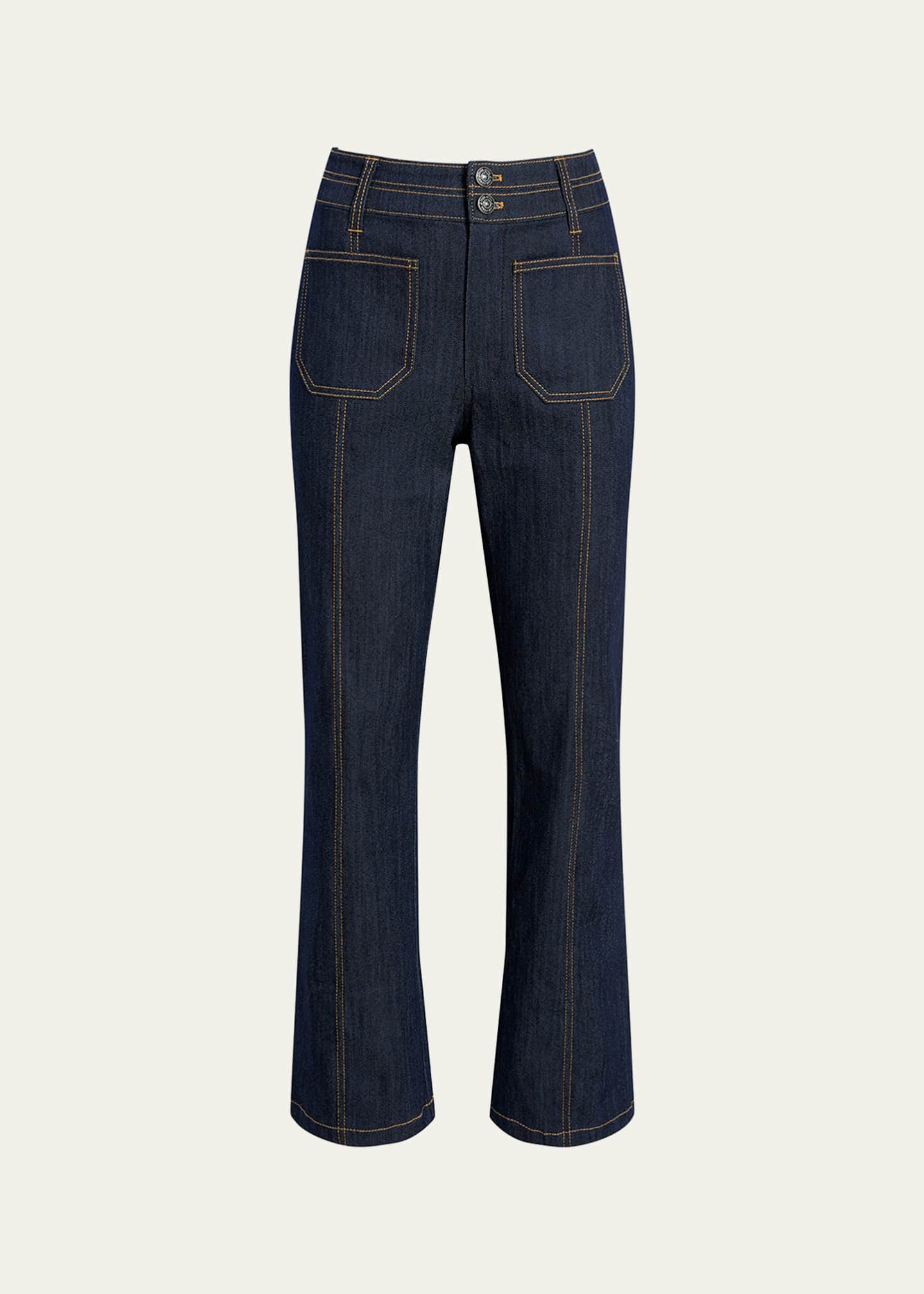 Cinq a Sept Dorothea Denim Patch Pocket Pants Image 1 of 3