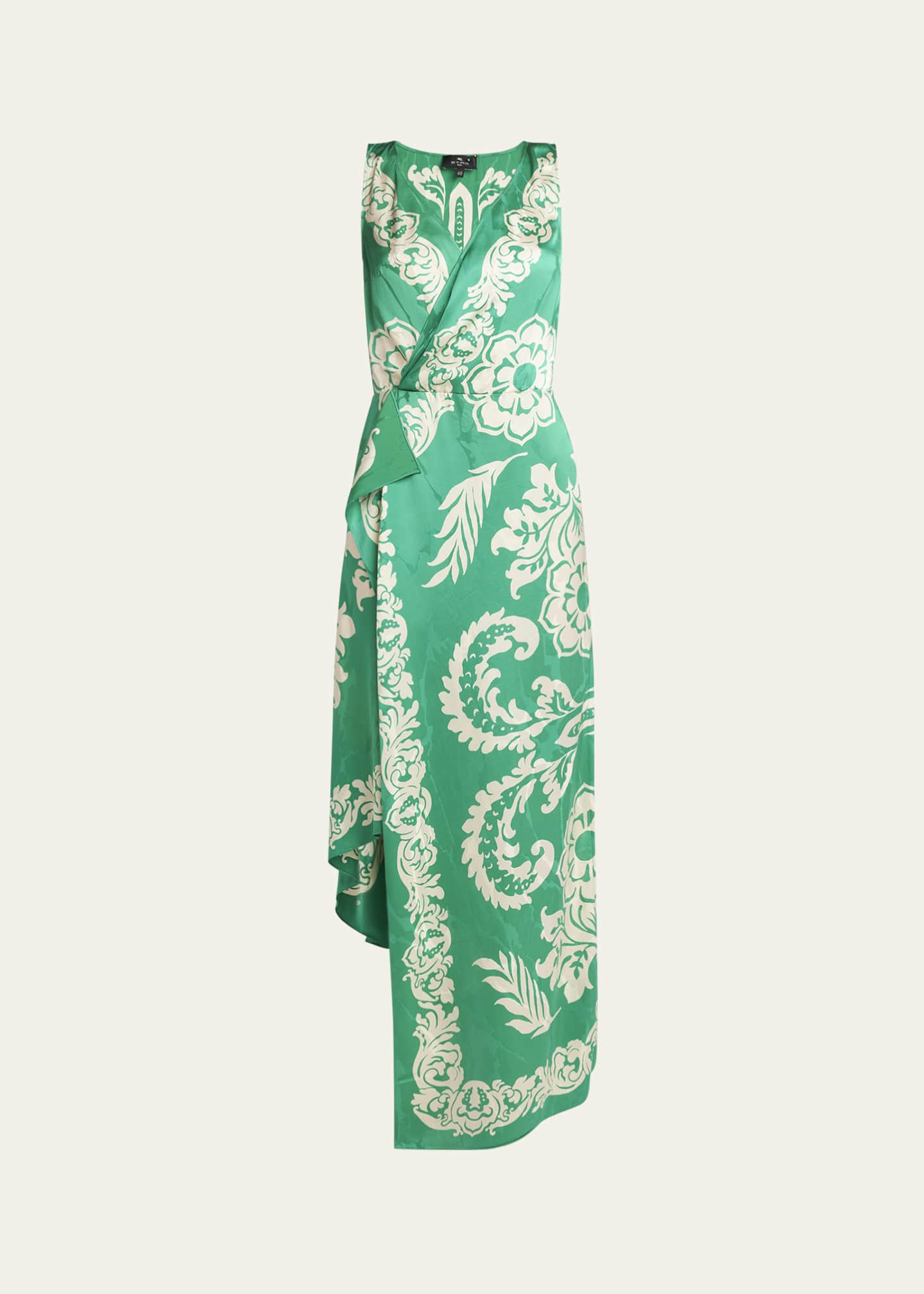 Etro Wrap Draped Sleeveless Maxi Dress Image 1 of 5