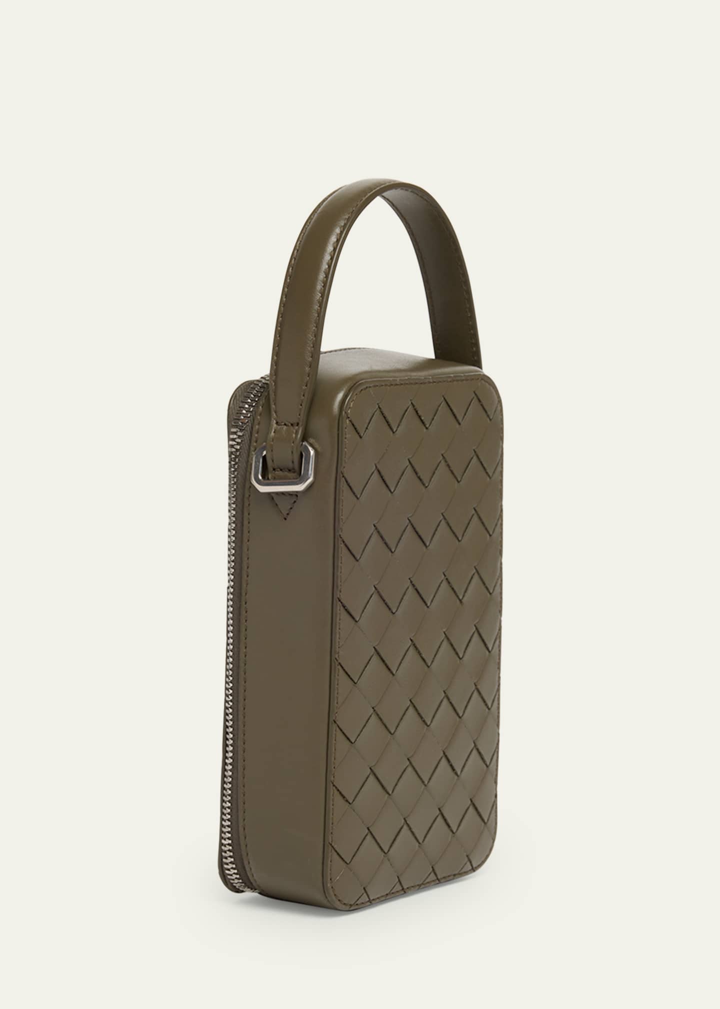【関税＆送料込み】Bottega Veneta Getaway Leather Smartphon Bottega Veneta Men's Getaway Leather Crossbody Phone Pouch