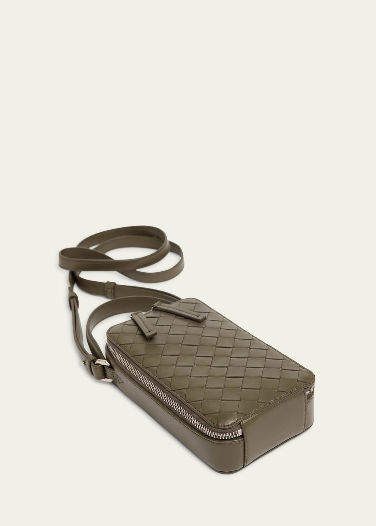 【関税＆送料込み】Bottega Veneta Getaway Leather Smartphon Bottega Veneta Men's Getaway Leather Crossbody Phone Pouch