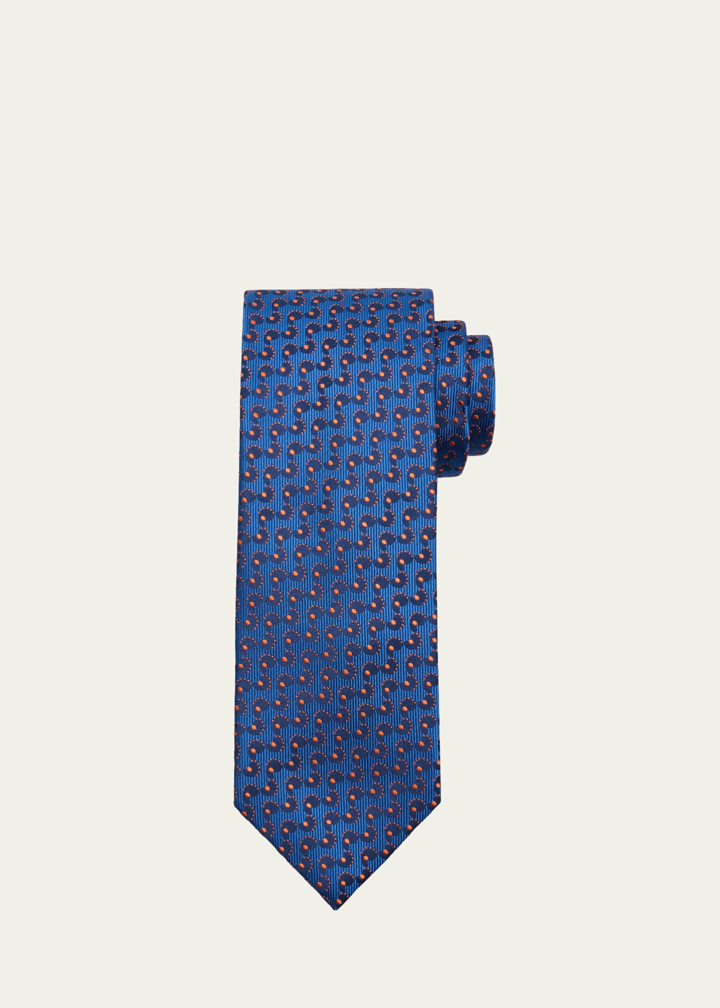 Charvet Men's Cotton and Silk Geometric Dot Tie