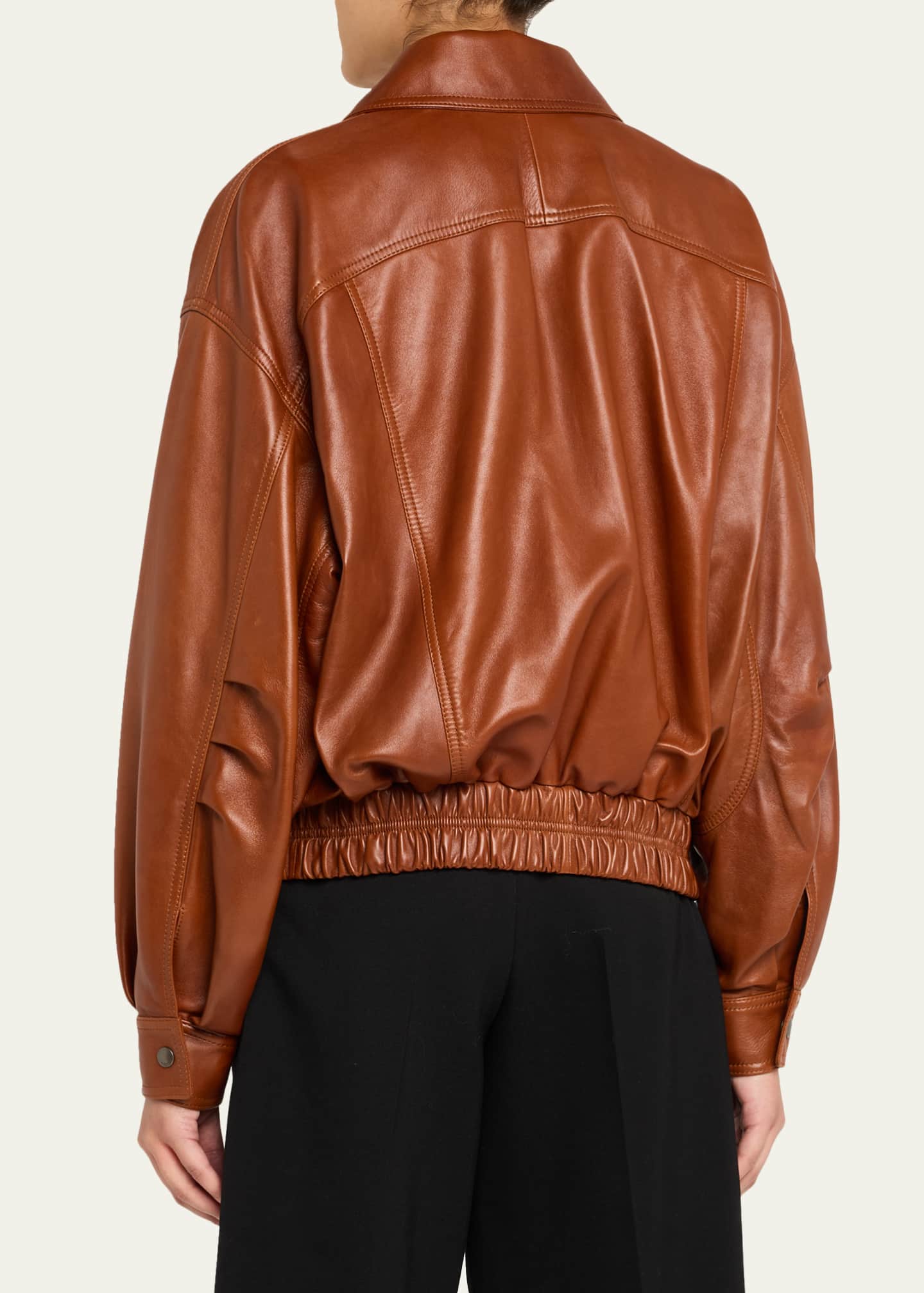 Saint Laurent Oversized Leather Jacket Image 3 of 5
