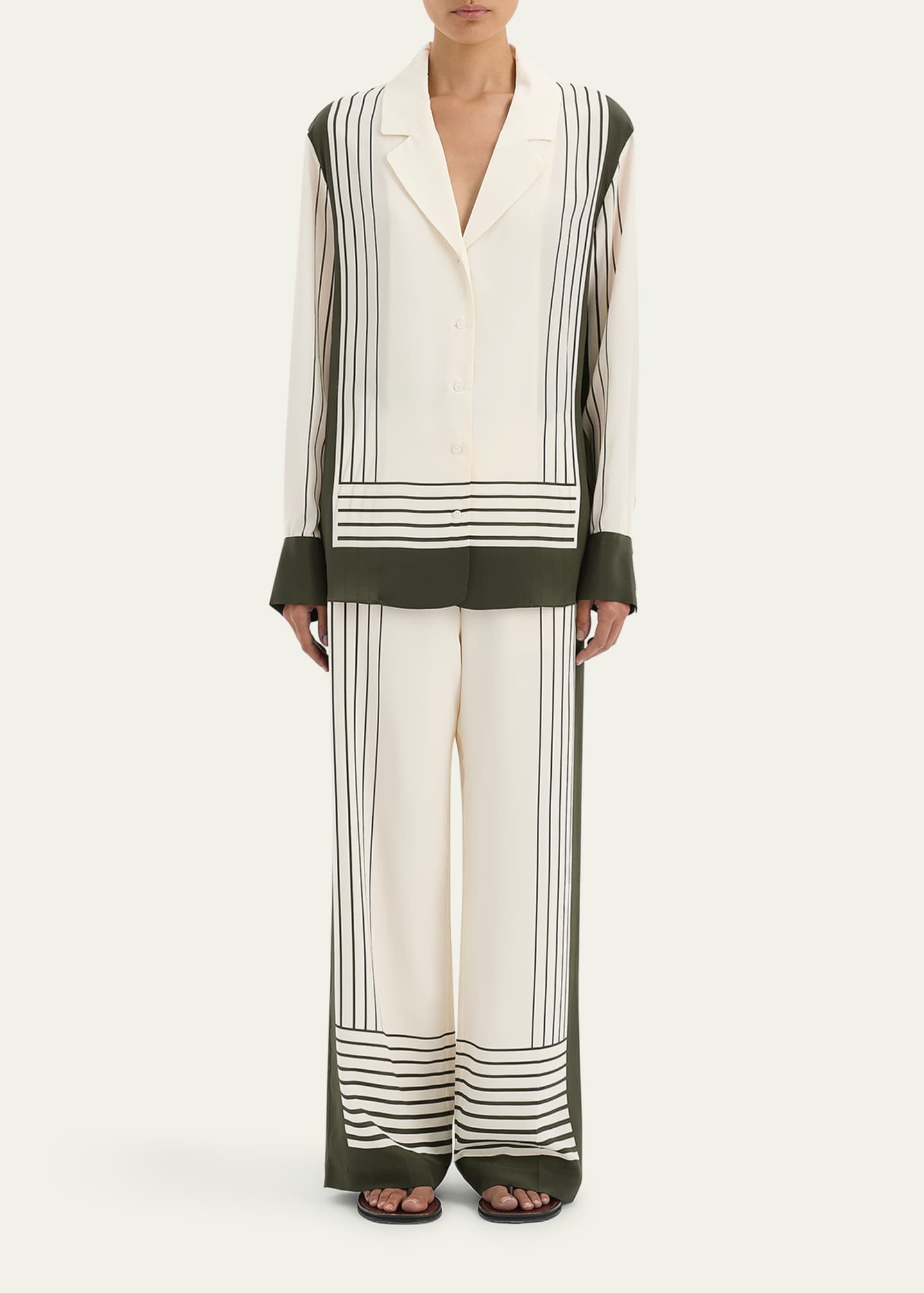 SIR Leilana Silk Button-Front Shirt Image 2 of 4