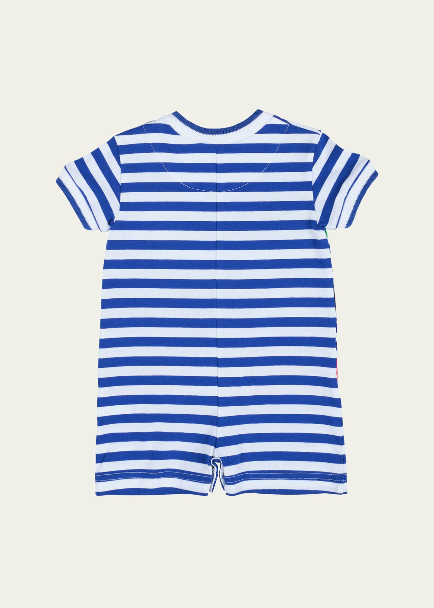 Florence Eiseman Boy's Striped Shortall W/ Trucks, Size 3M-18M Image 2 of 2