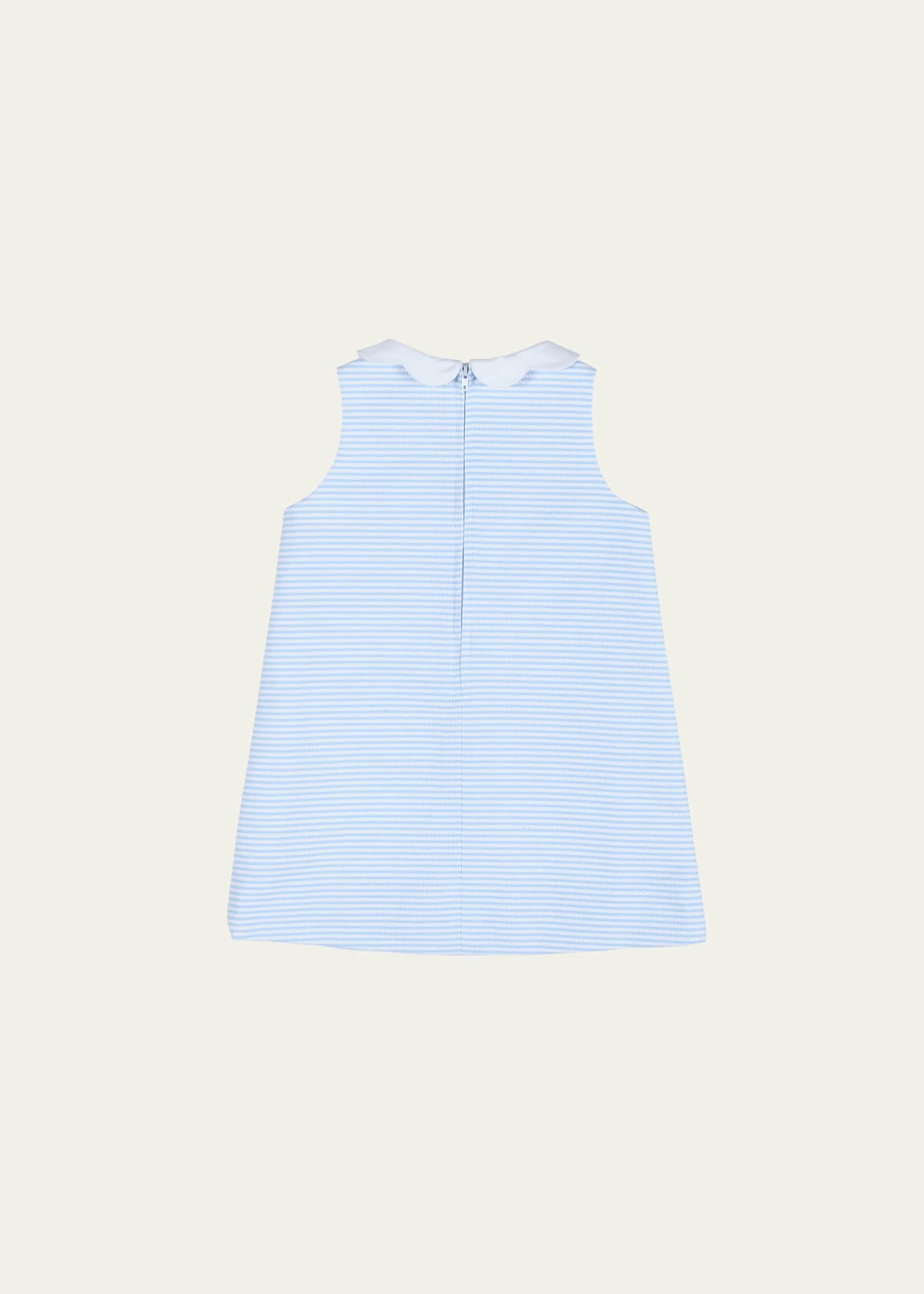 Florence Eiseman Girl's Striped Dress W/ Floral Appliques, Size 12M-18M Image 2 of 2