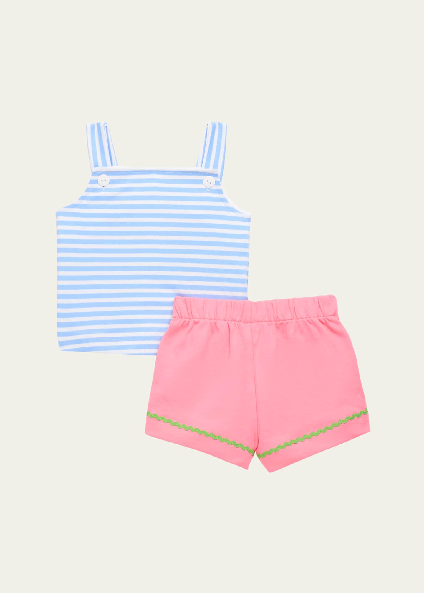 Florence Eiseman Girl's Striped Top W/ Shorts, Size 18M-6 Image 2 of 3