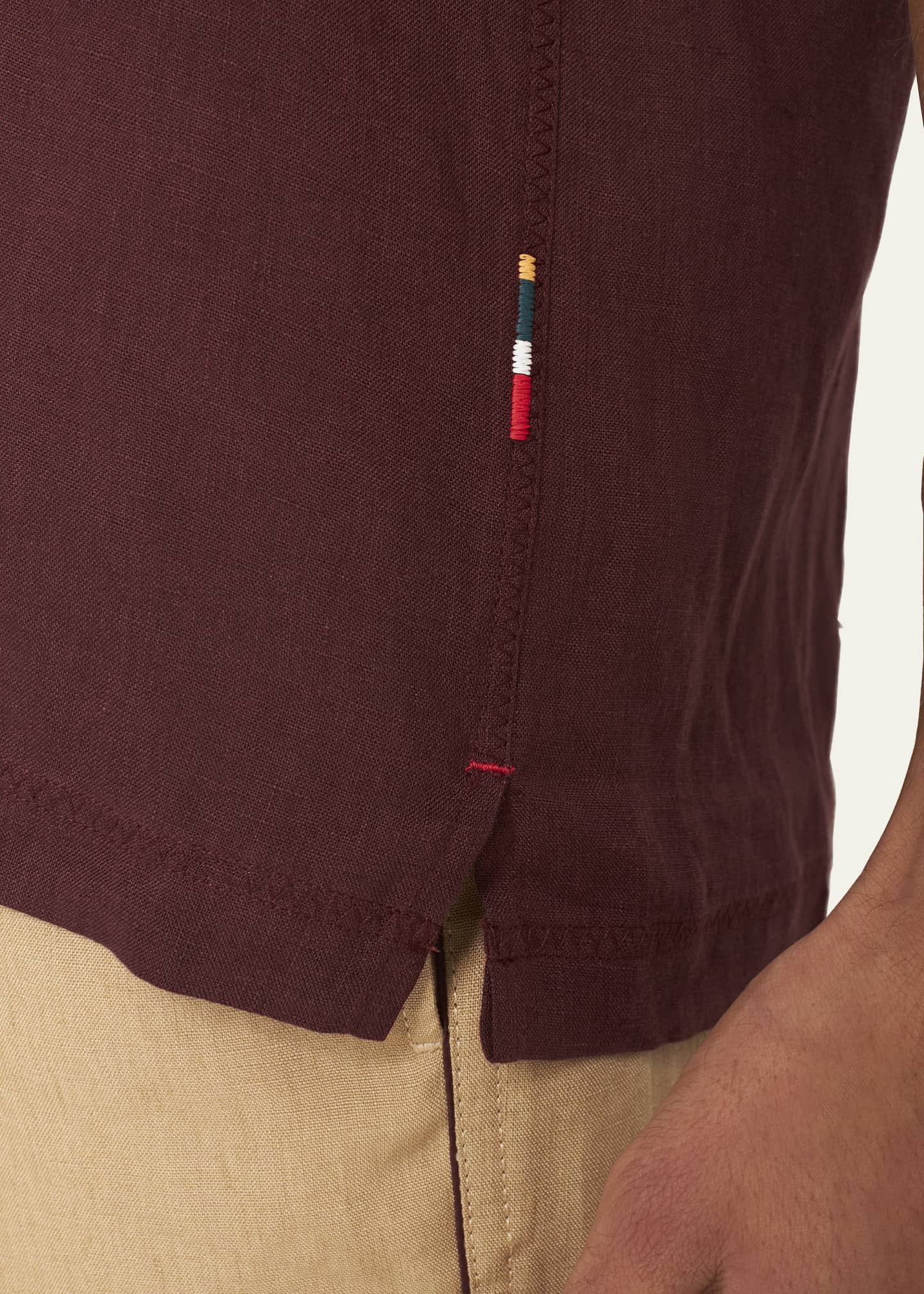 Orlebar Brown Men's Maitan Linen Camp Shirt Image 4 of 4