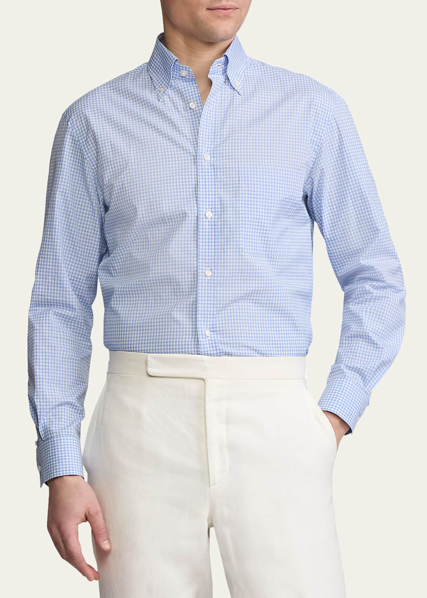 Ralph Lauren Purple Label Men's Gingham Sport Shirt Image 4 of 6
