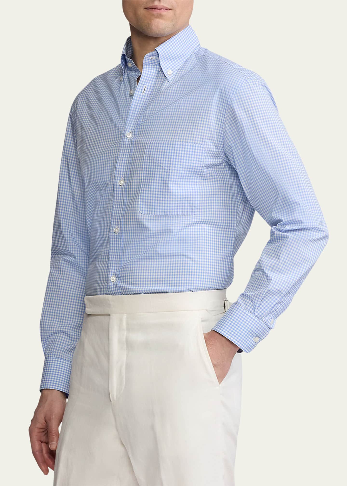Ralph Lauren Purple Label Men's Gingham Sport Shirt Image 6 of 6