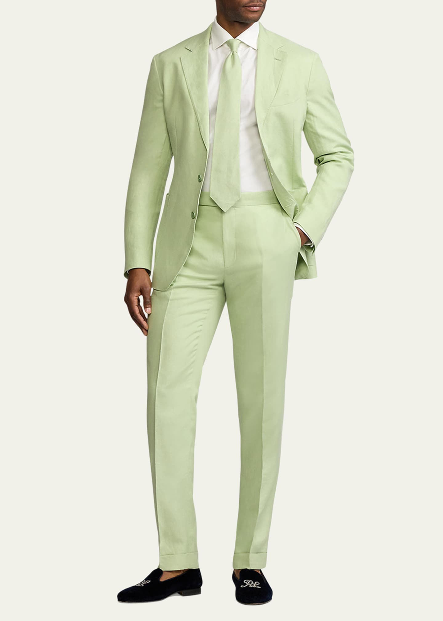 Ralph Lauren Purple Label Men's Gregory Hand-Tailored Trousers Image 2 of 6