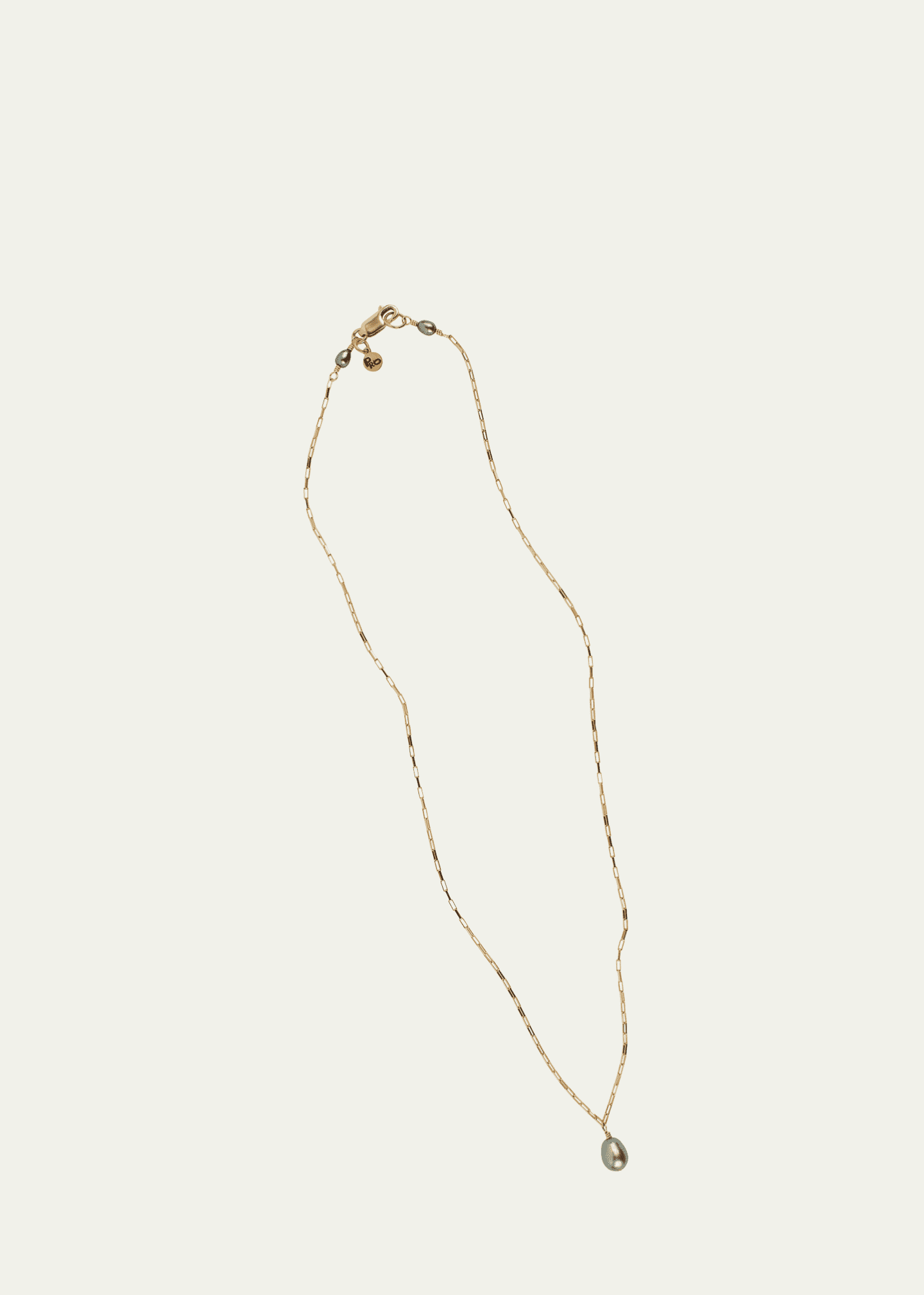 Presley Oldham Sprout Necklace with Pearl Drop, 17"L