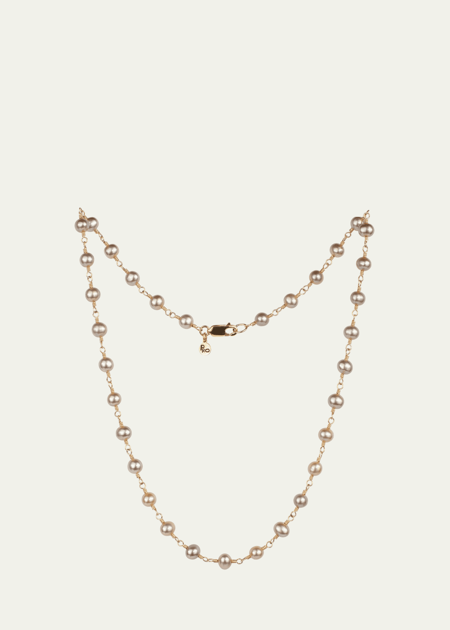 Presley Oldham Canyon Necklace with Pearls, 16"L