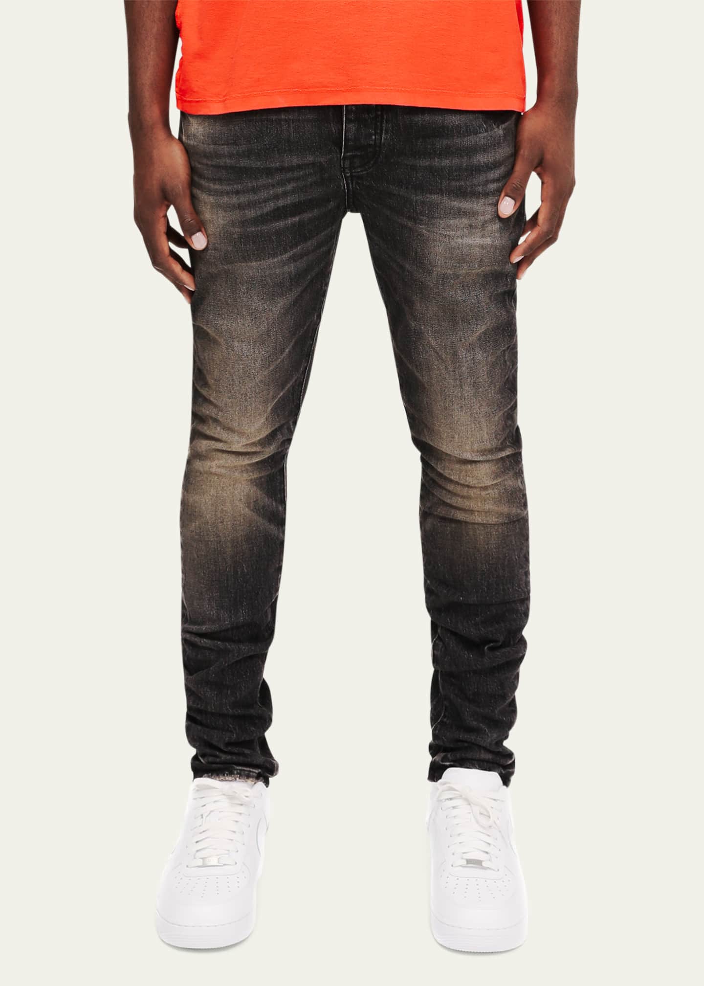 PURPLE Men's Tinted Skinny Jeans Image 3 of 3