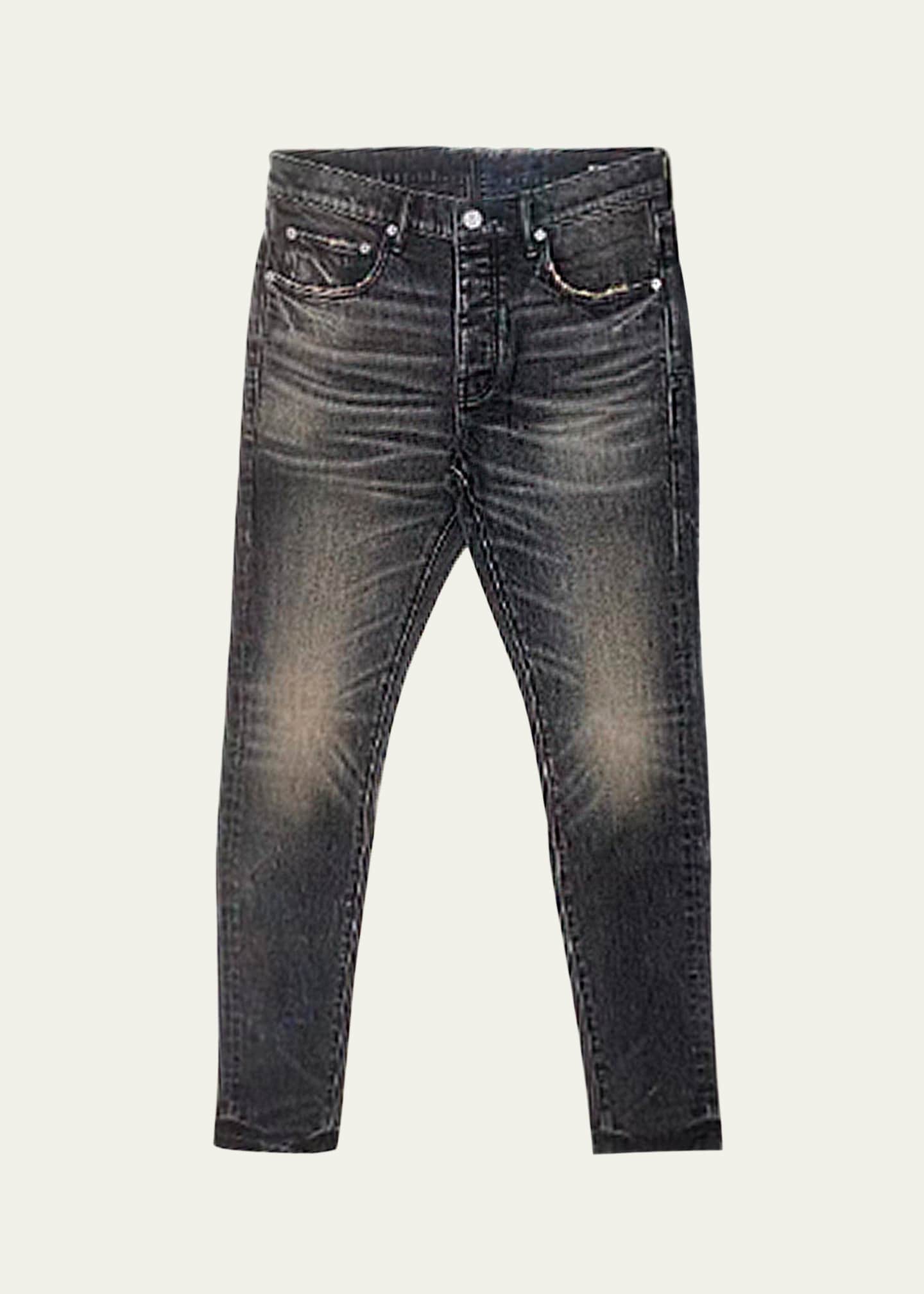 PURPLE Men's Tinted Skinny Jeans Image 1 of 3