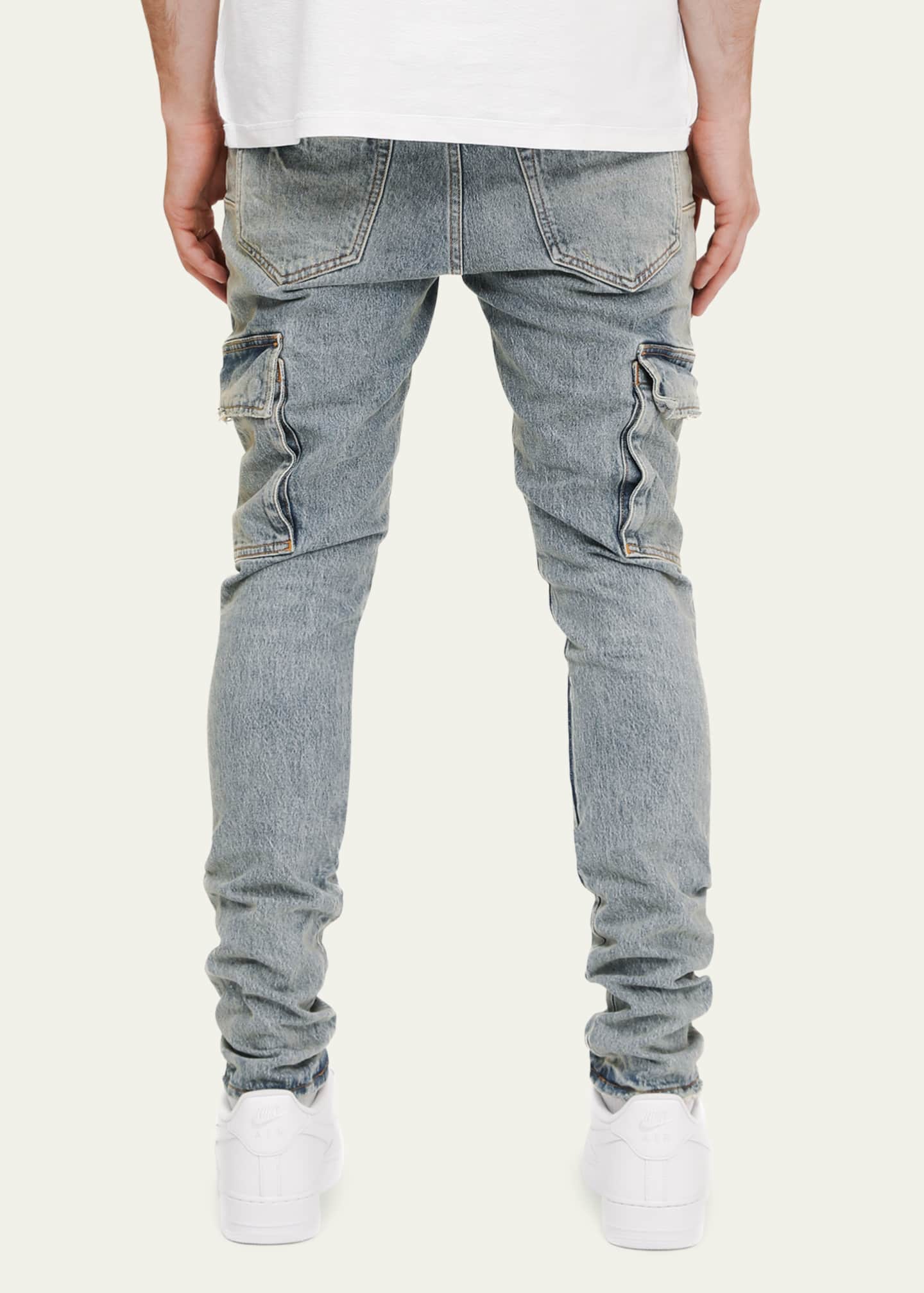 PURPLE Men's Cargo Skinny Jeans Image 2 of 3
