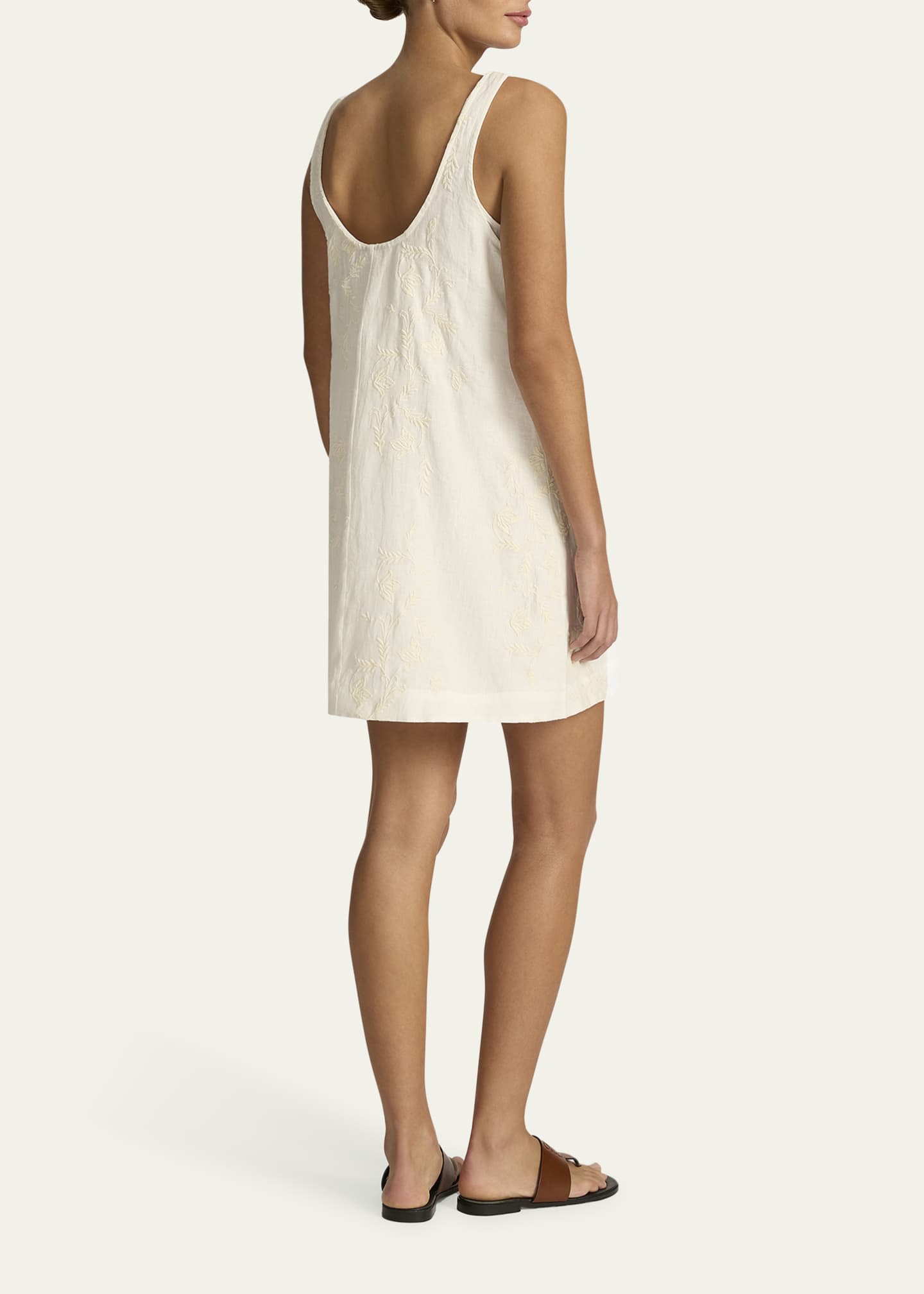 Sara Embroidered Mini Dress - Thumbnail 3