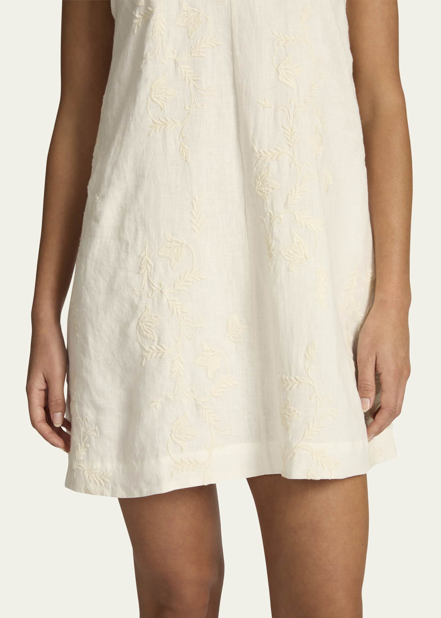 Sara Embroidered Mini Dress - Thumbnail 5