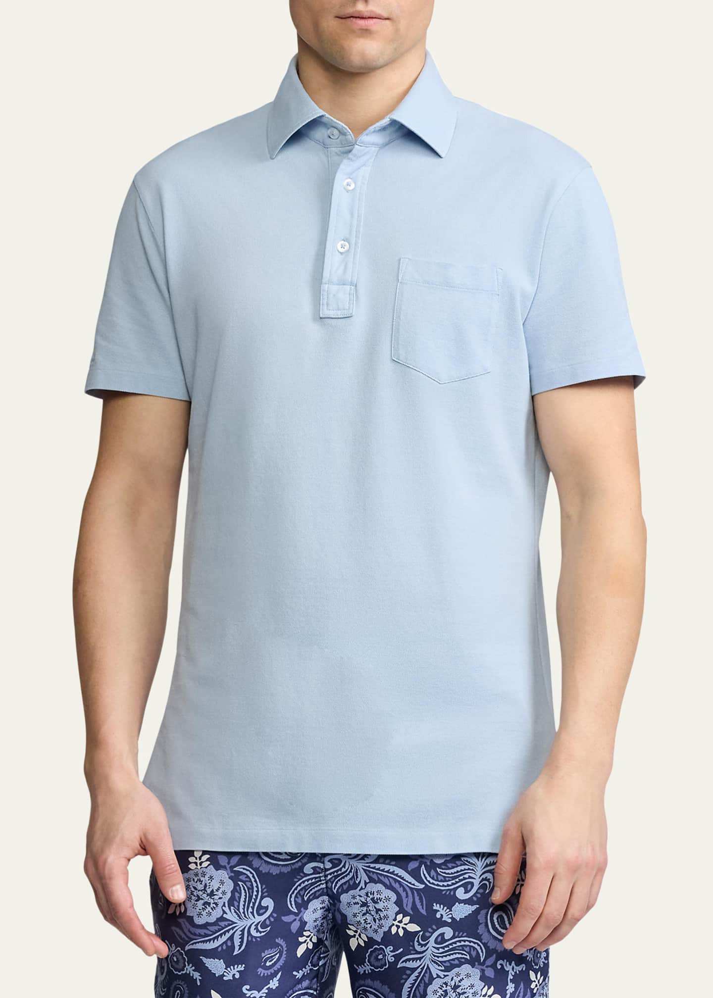 Ralph Lauren Purple Label Men's Custom Slim Pique Polo Shirt Image 4 of 5