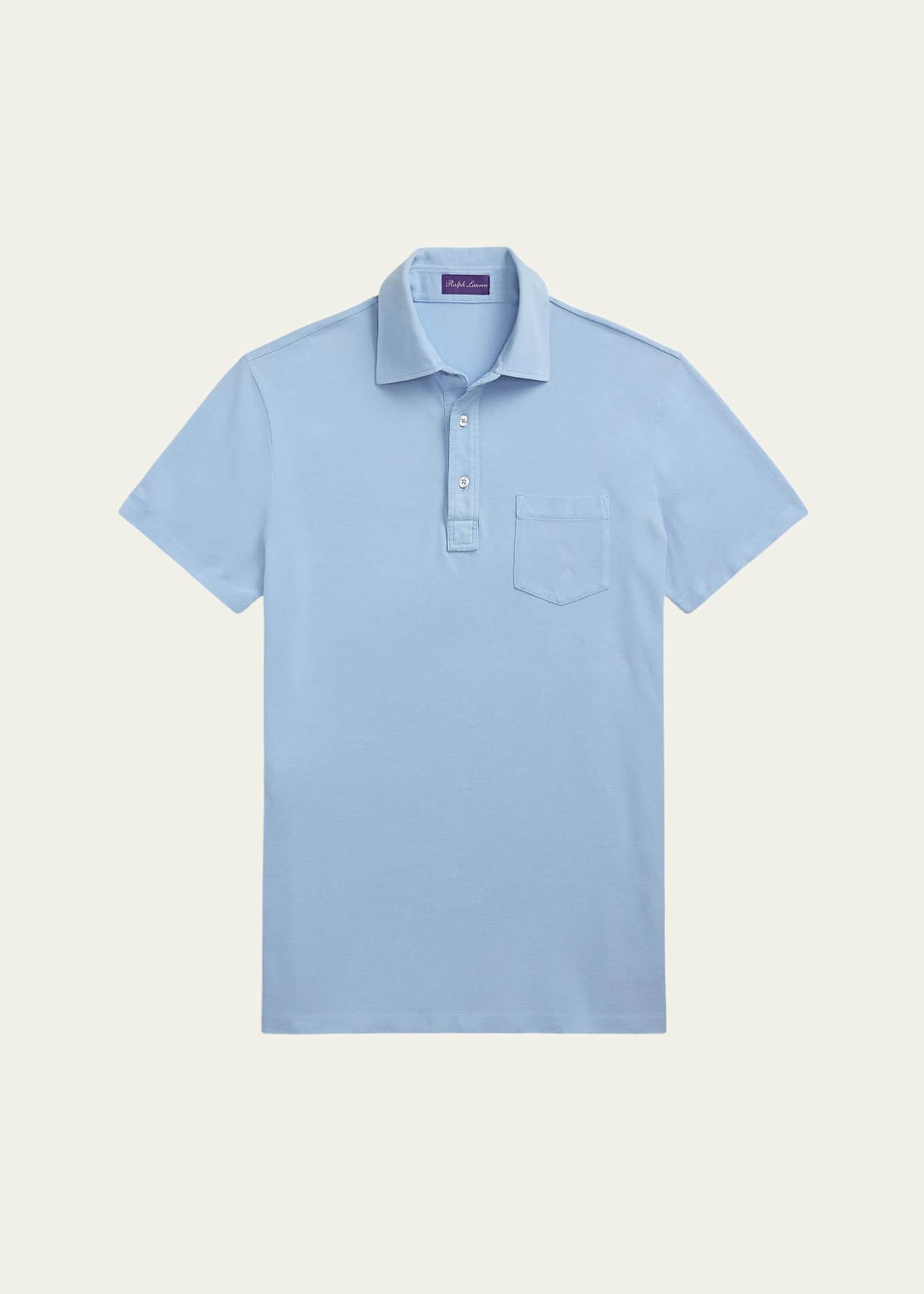 Ralph Lauren Purple Label Men's Custom Slim Pique Polo Shirt Image 1 of 5