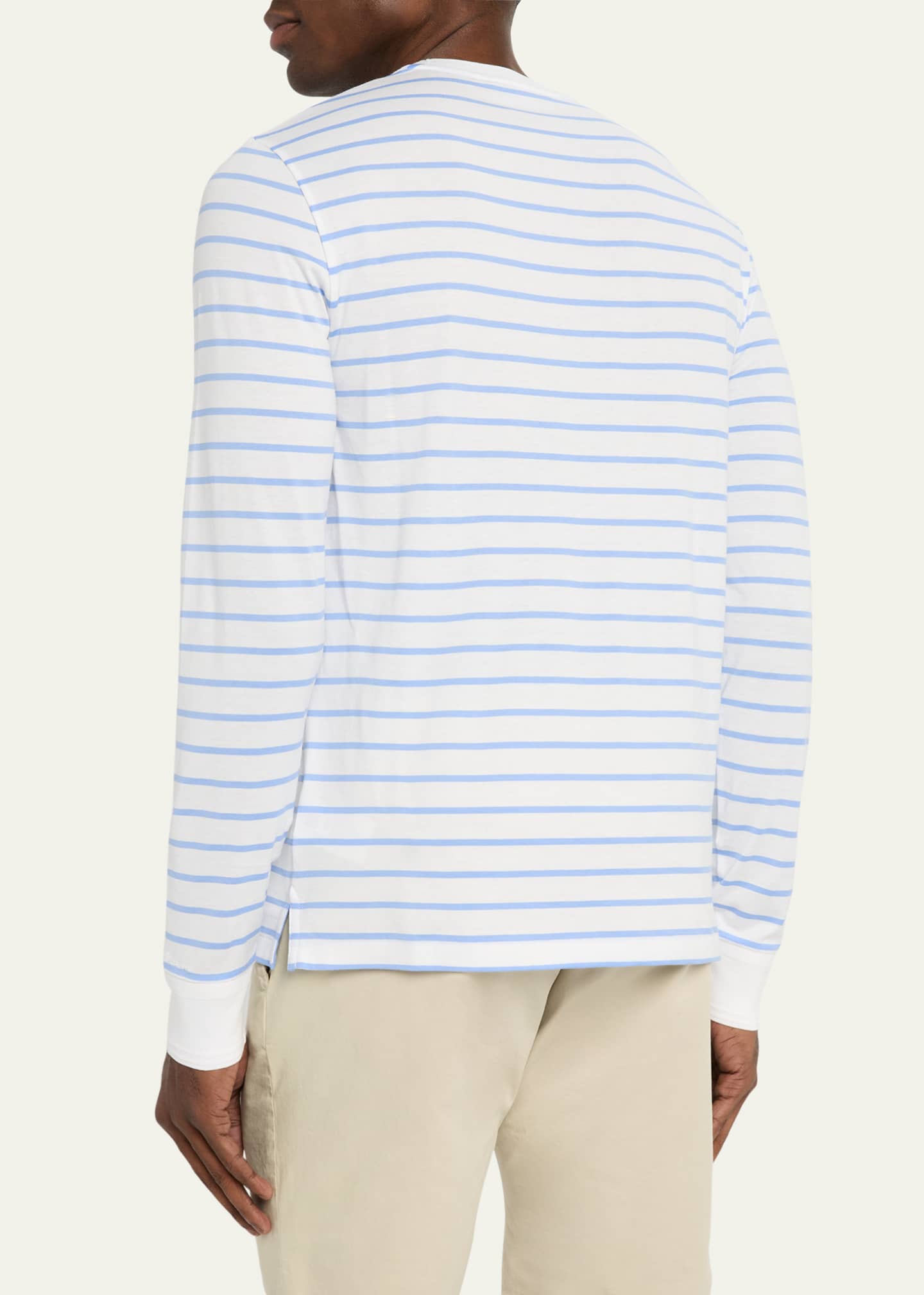 Ralph Lauren Purple Label Men's Cotton Lisle Striped T-Shirt Image 3 of 5