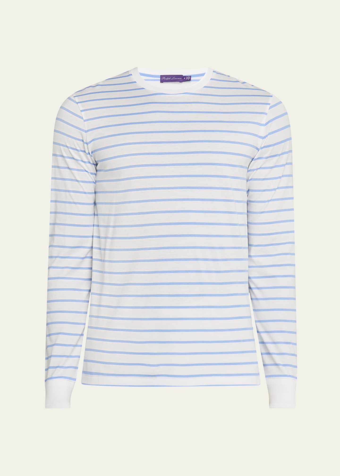 Ralph Lauren Purple Label Men's Cotton Lisle Striped T-Shirt Image 1 of 5