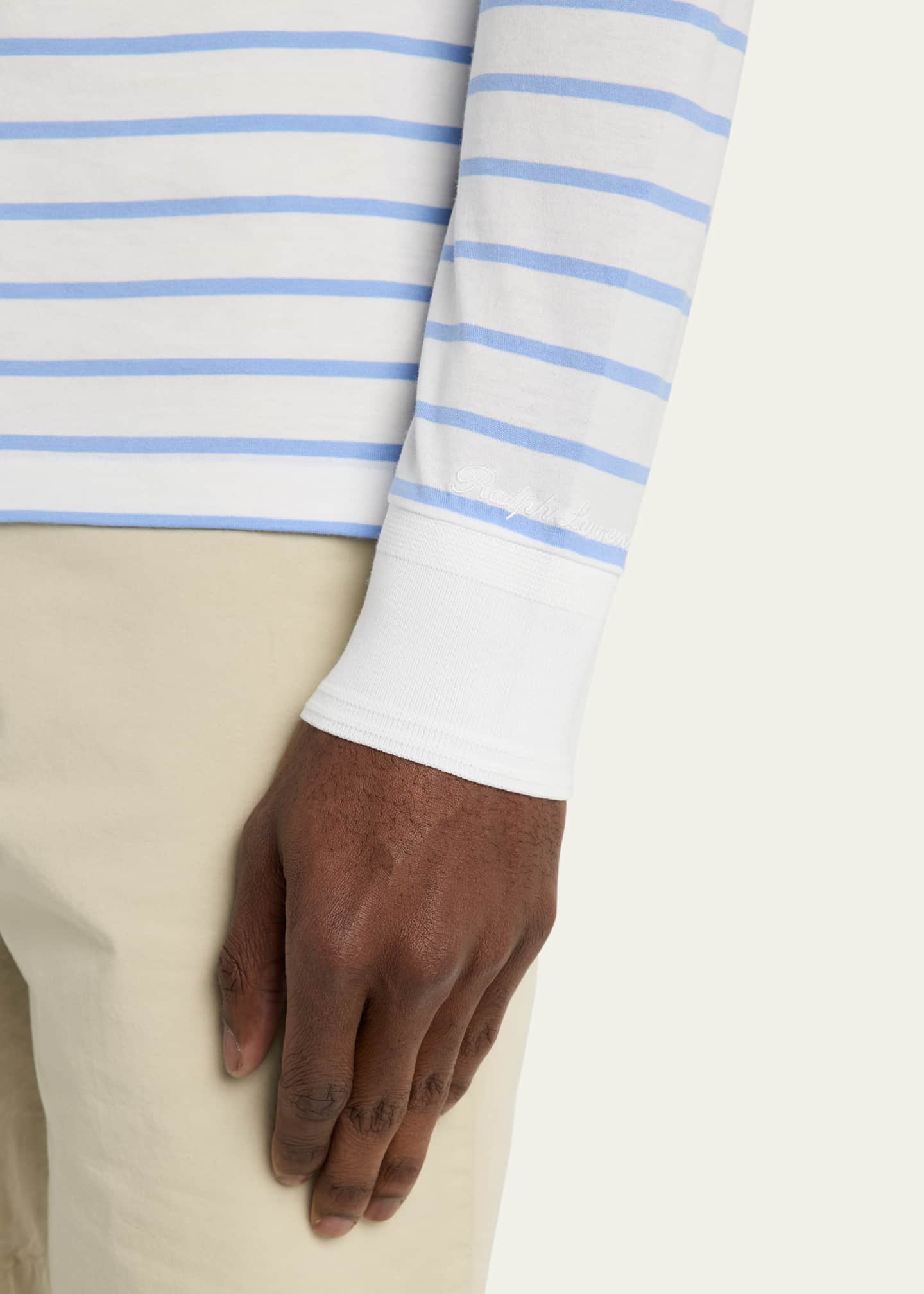 Ralph Lauren Purple Label Men's Cotton Lisle Striped T-Shirt Image 5 of 5