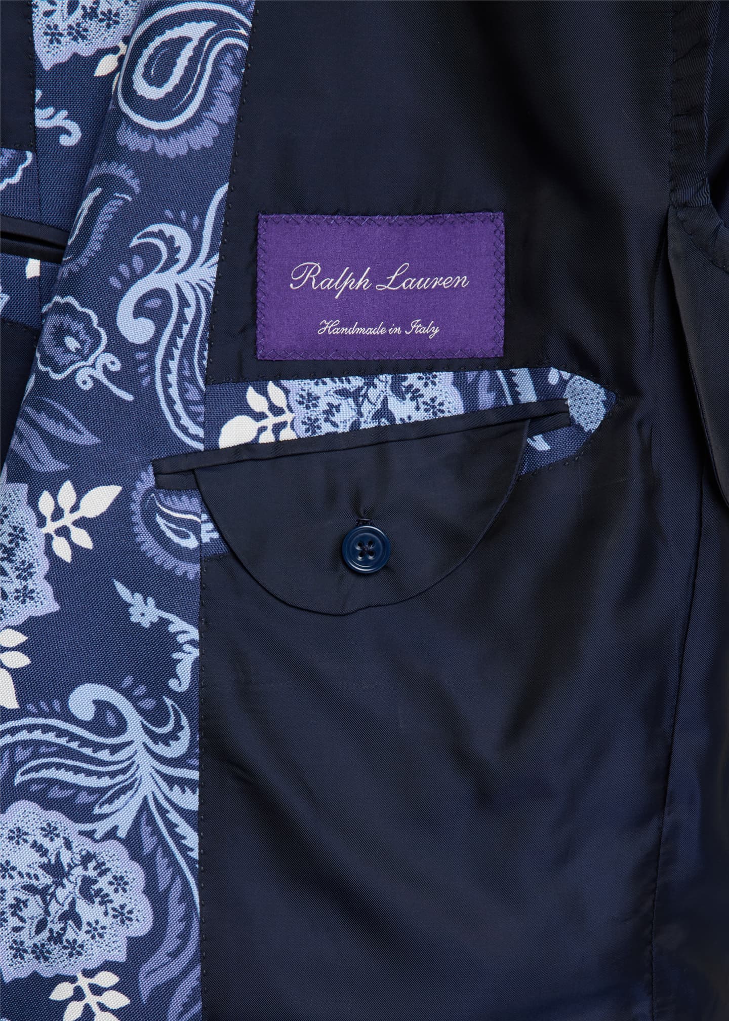 Ralph Lauren Purple Label Men's Kent Paisley Silk Sport Coat Image 6 of 8