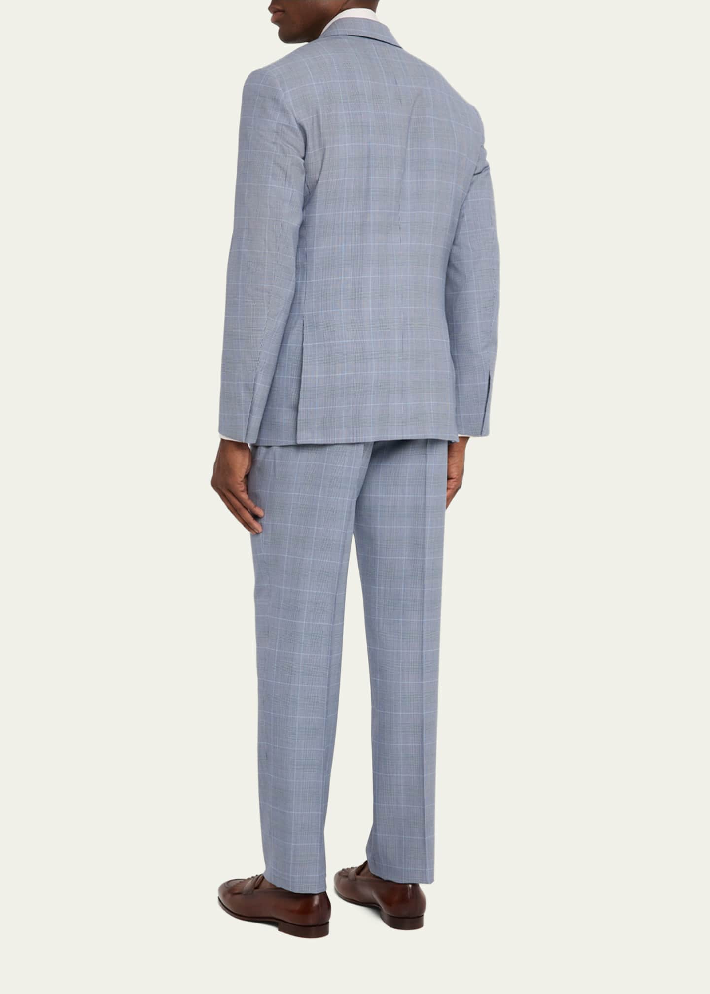 Ralph Lauren Purple Label Men's Kent Hand-Tailored Glen Plaid Suit Image 3 of 8
