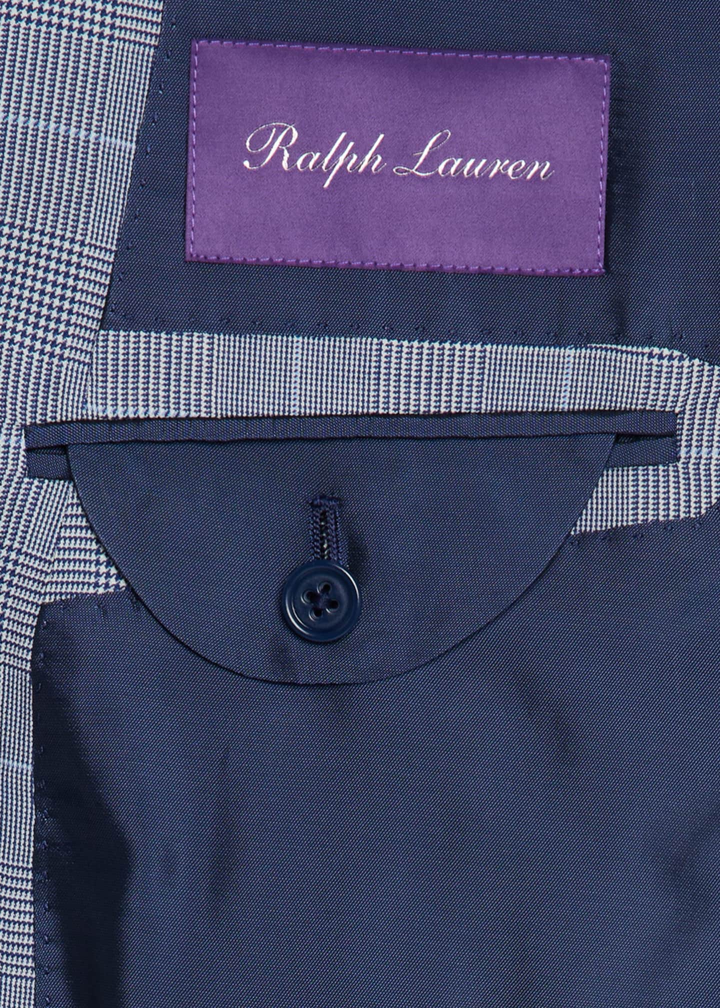 Ralph Lauren Purple Label Men's Kent Hand-Tailored Glen Plaid Suit Image 7 of 8