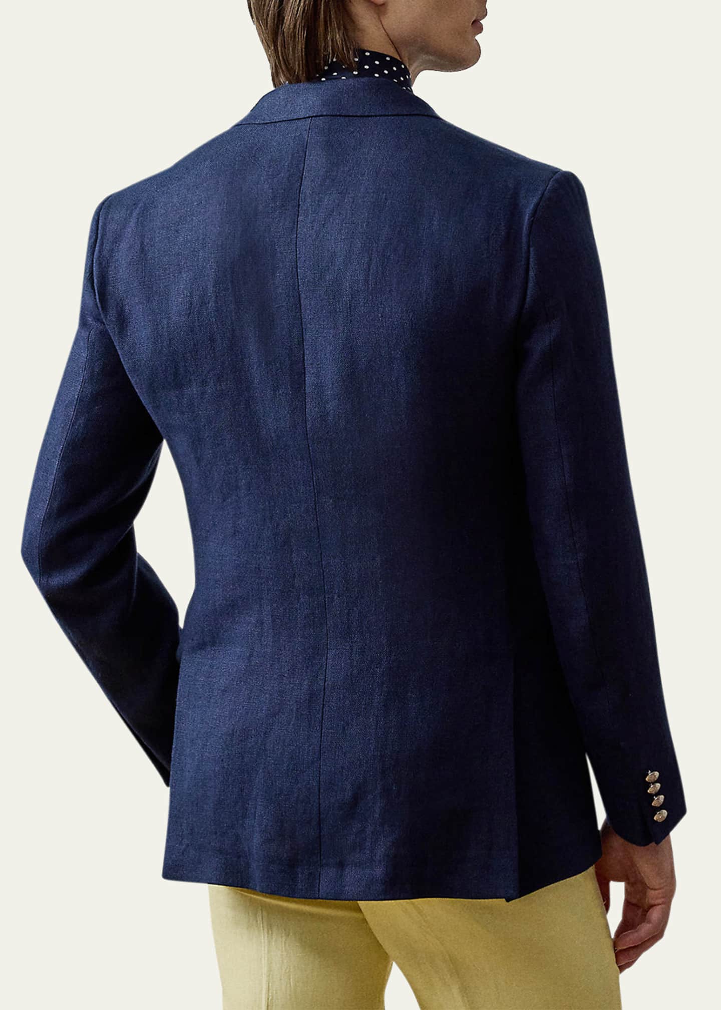 Ralph Lauren Purple Label Men's Kent Hand-Tailored Linen Suit Jacket Image 3 of 6