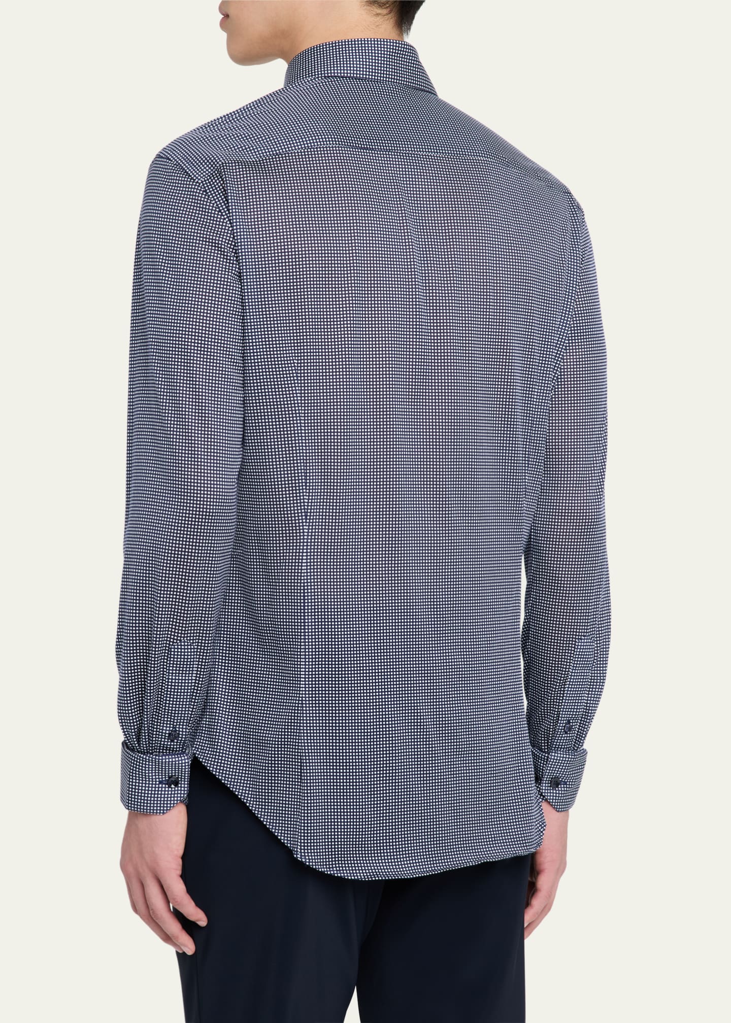 Giorgio Armani Men's Dot-Print Sport Shirt Image 3 of 5