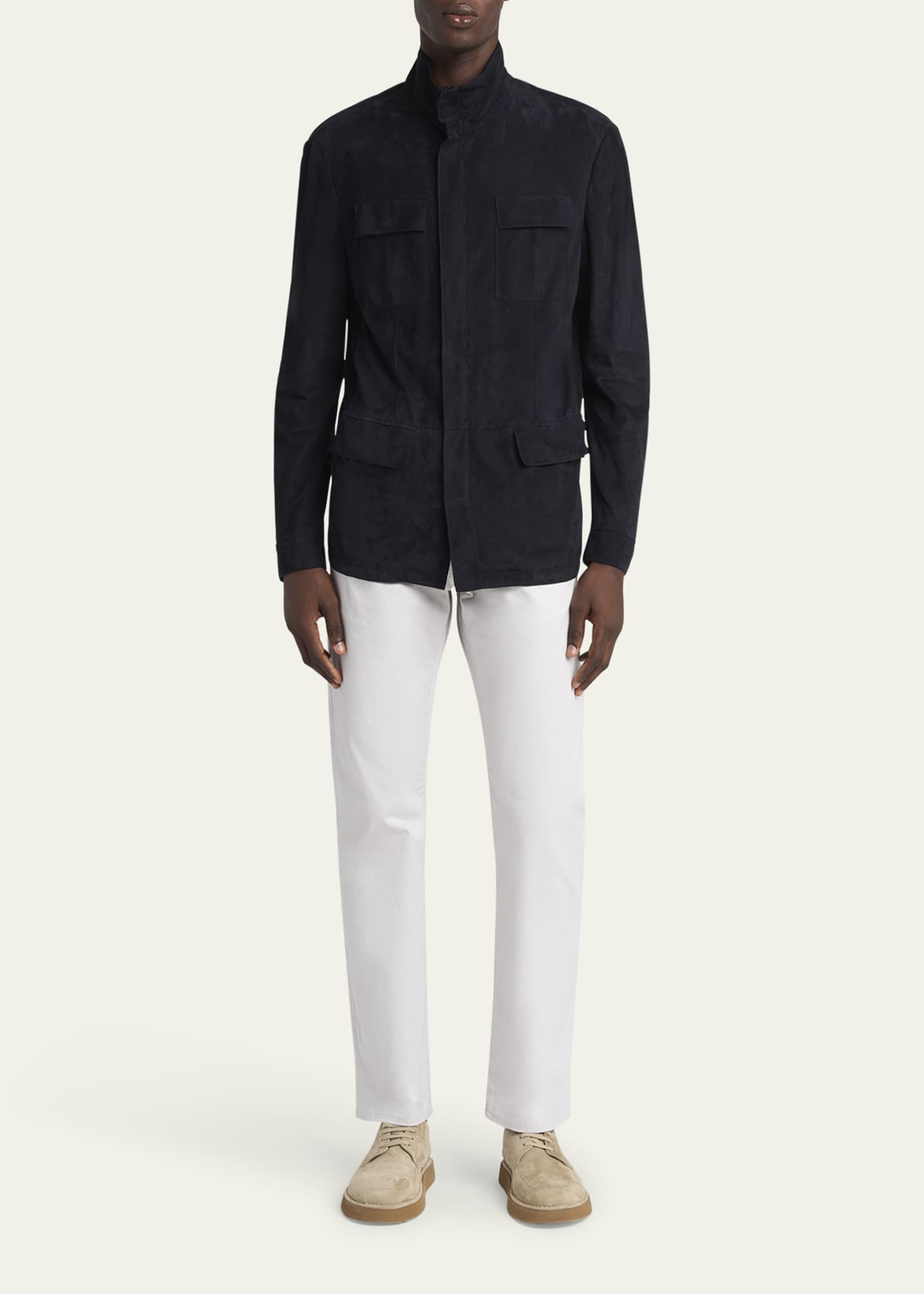 Giorgio Armani Men's Suede Field Jacket Image 2 of 5