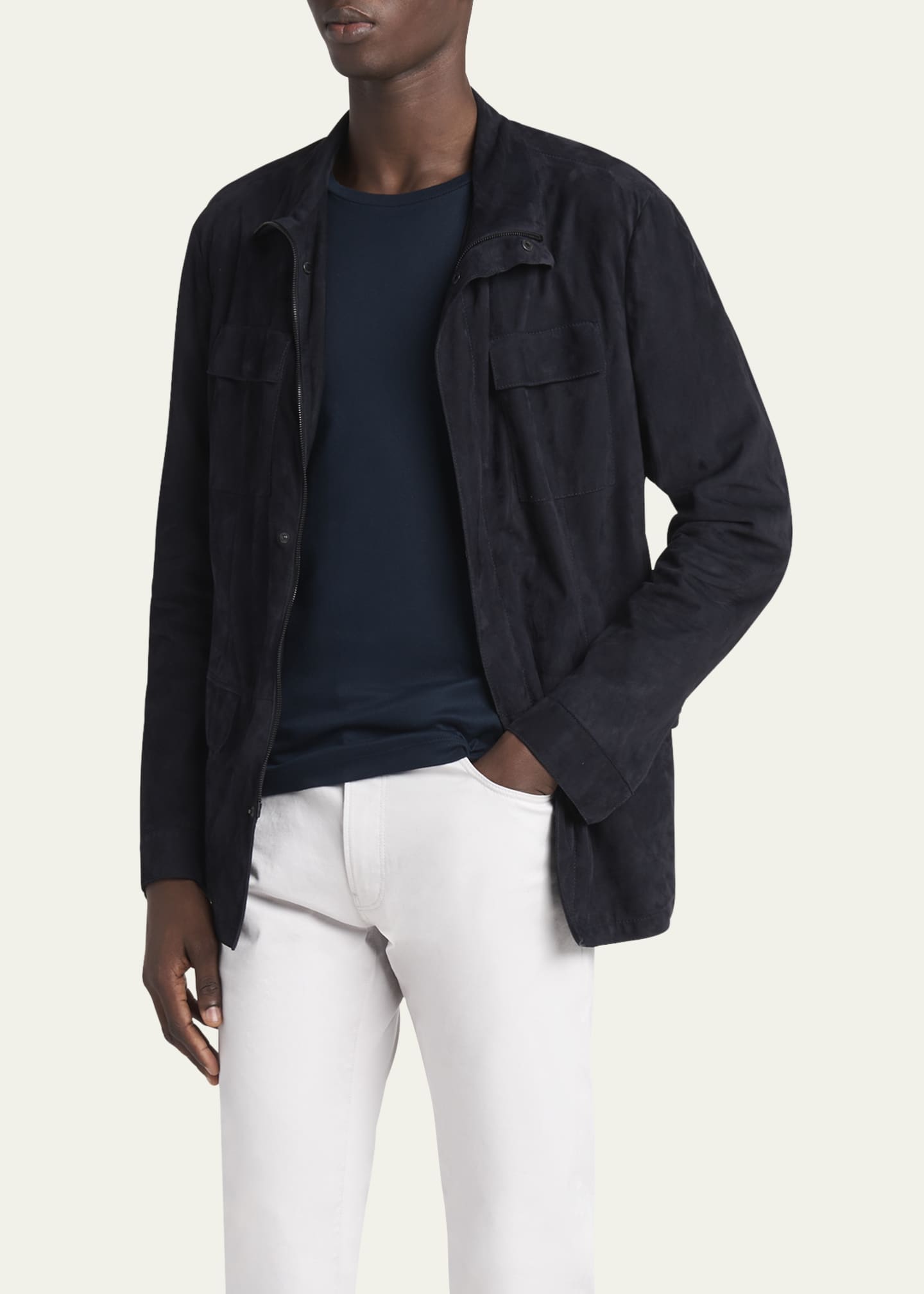 Giorgio Armani Men's Suede Field Jacket Image 4 of 5