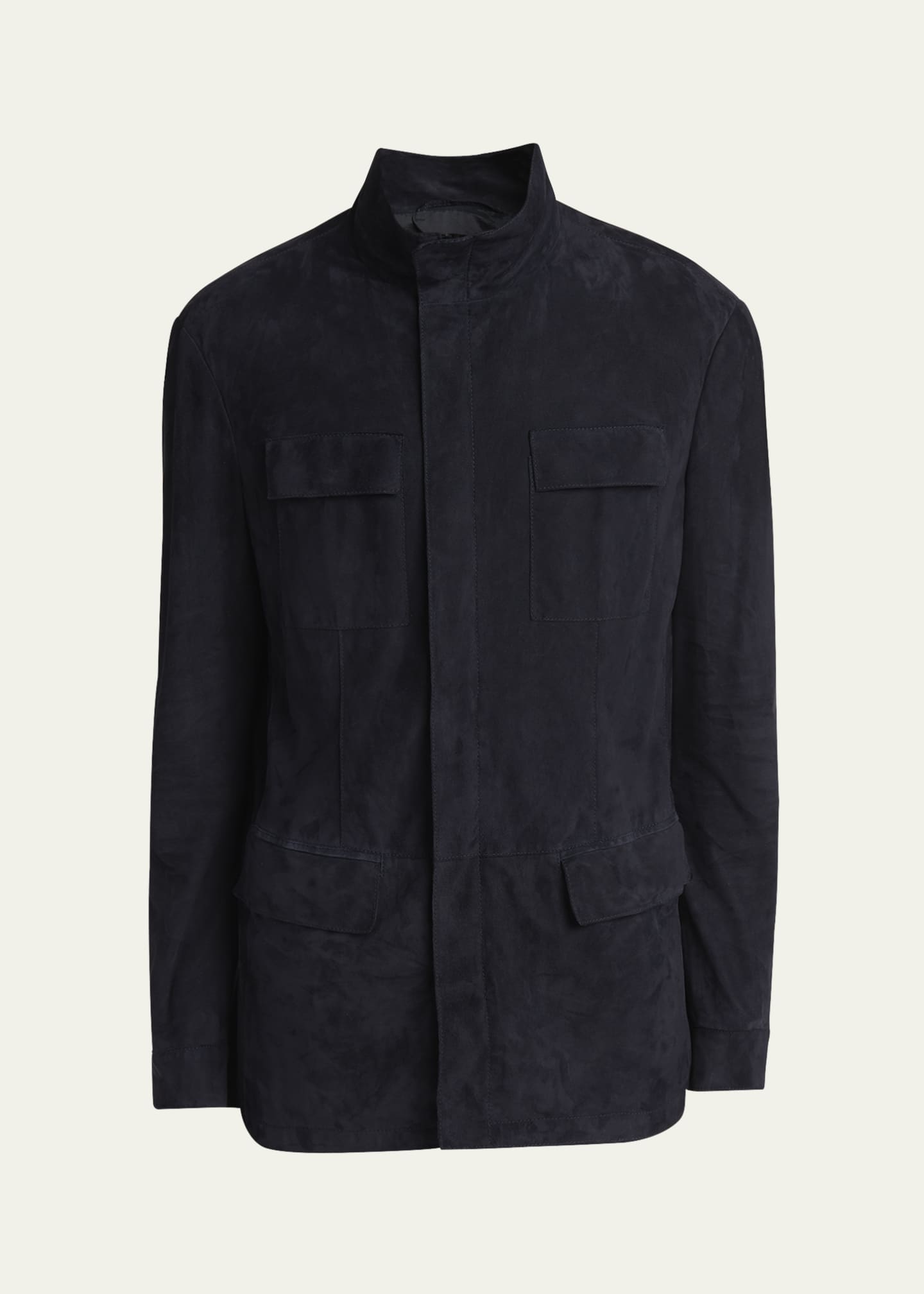Giorgio Armani Men's Suede Field Jacket Image 1 of 5