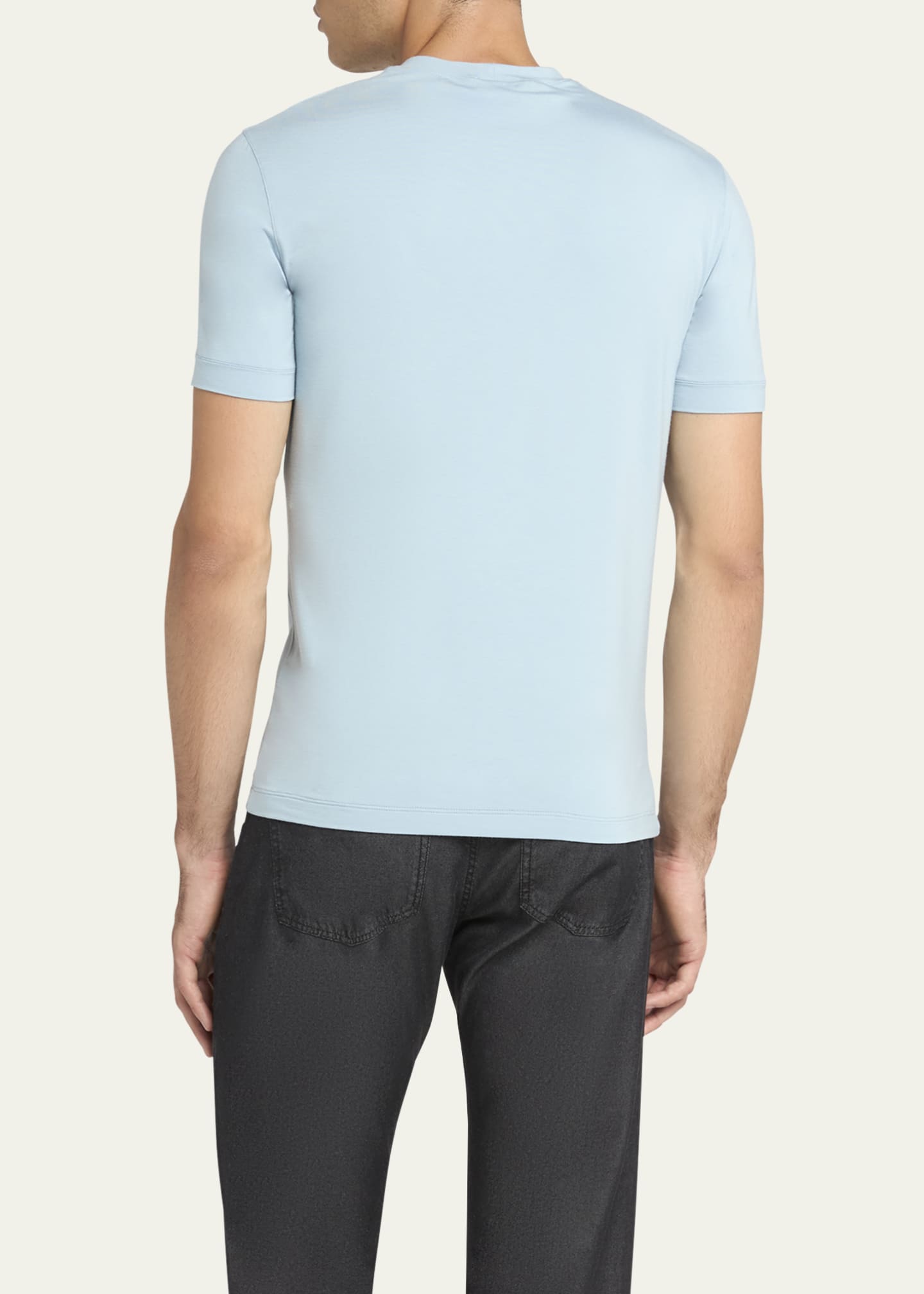 Giorgio Armani Men's Solid Short-Sleeve T-Shirt Image 3 of 5