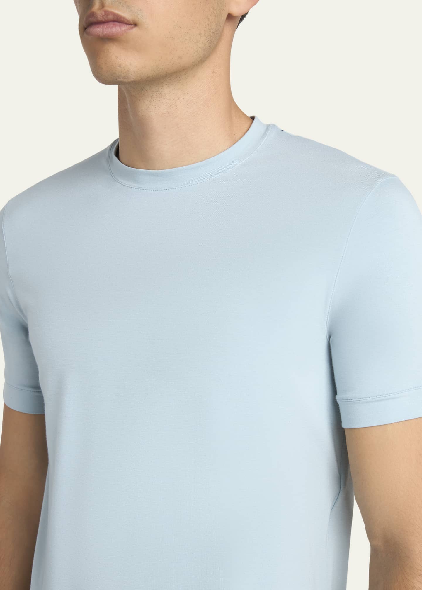 Giorgio Armani Men's Solid Short-Sleeve T-Shirt Image 5 of 5