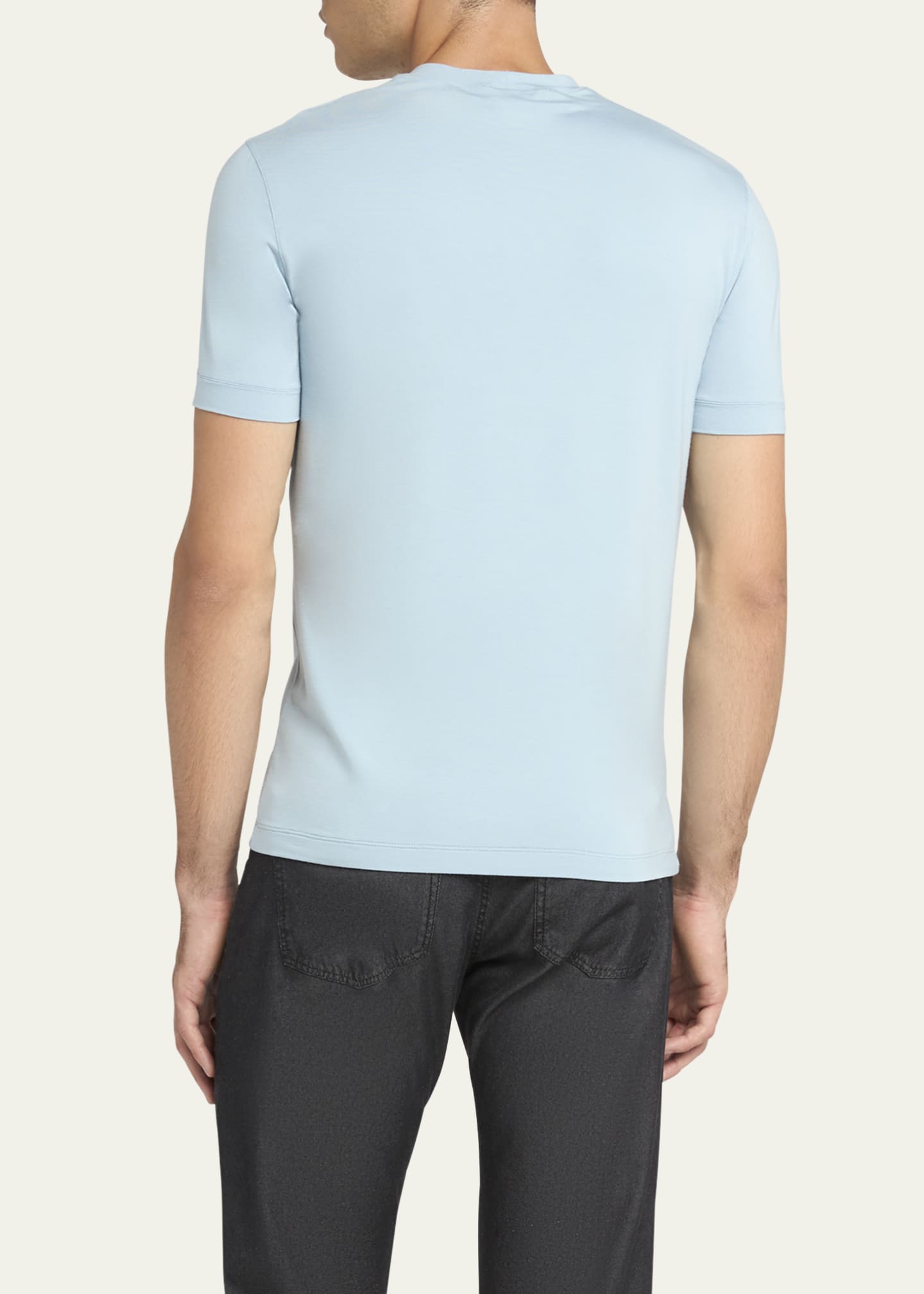 Giorgio Armani Men's Solid Short-Sleeve T-Shirt Image 3 of 5