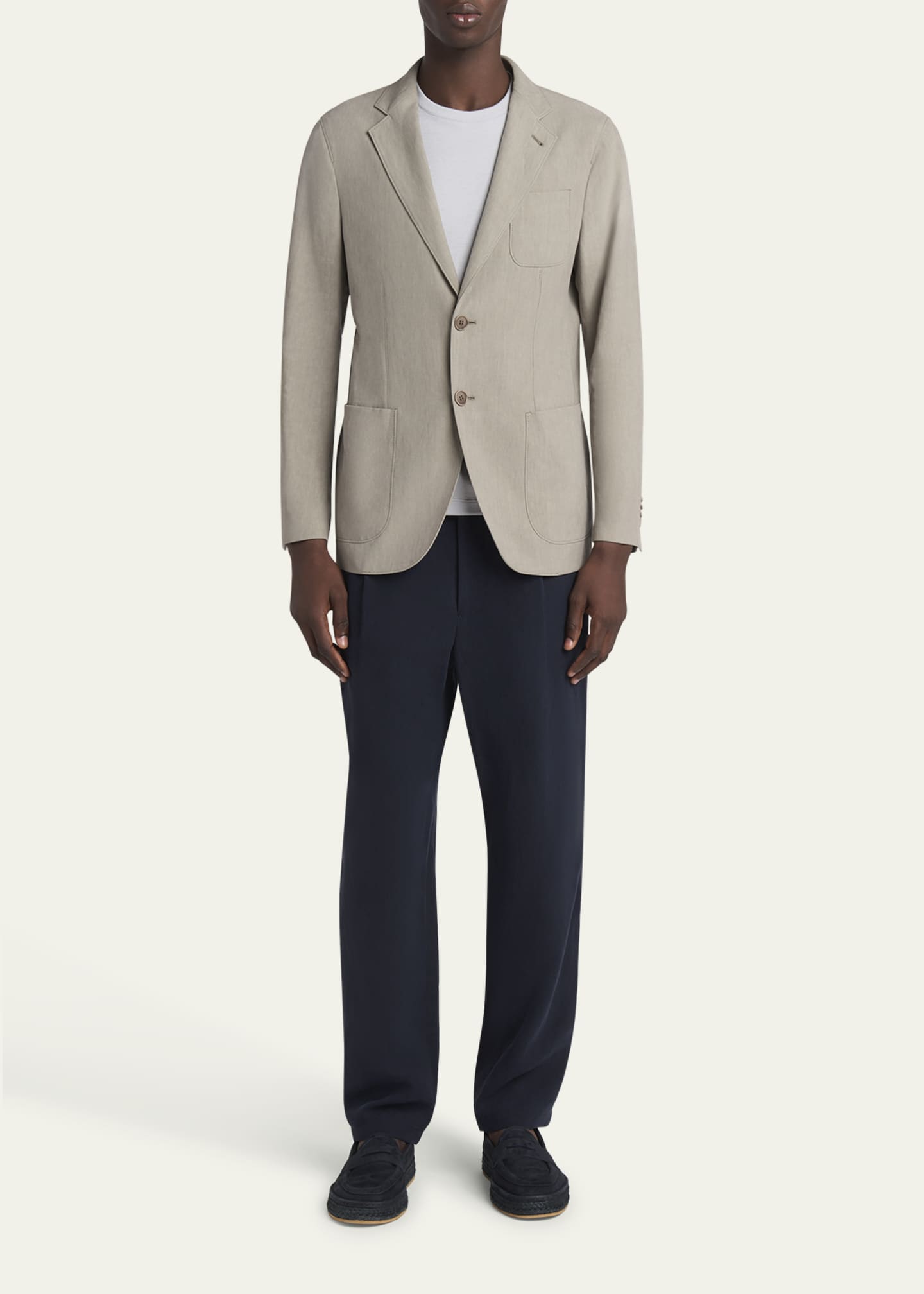 Giorgio Armani Men's Linen Upton Jacket Image 2 of 5
