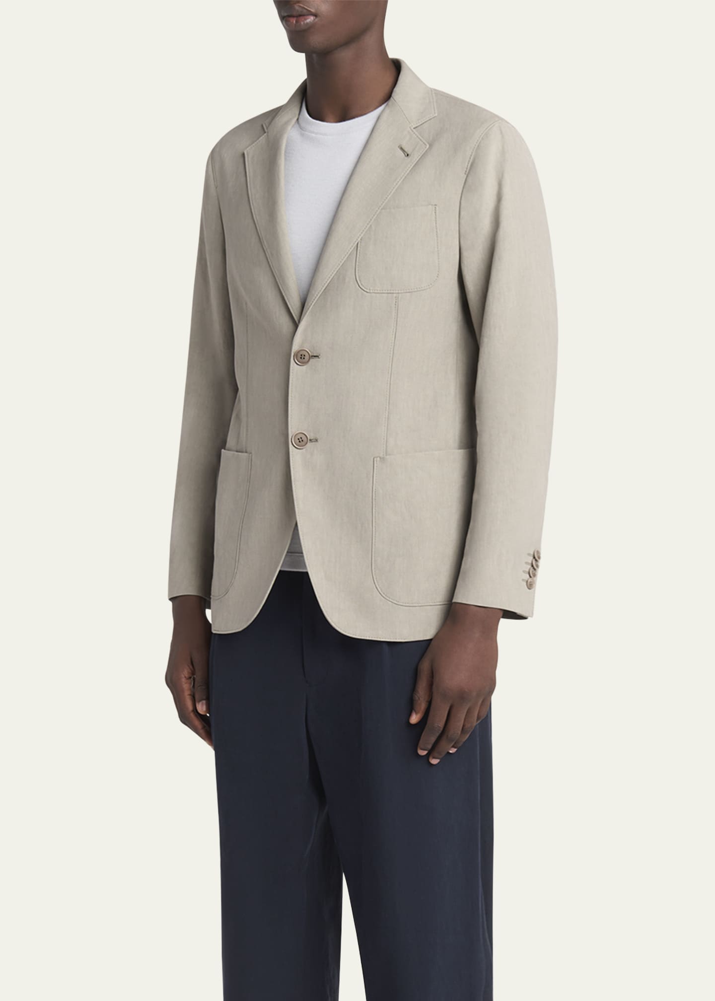 Giorgio Armani Men's Linen Upton Jacket Image 4 of 5