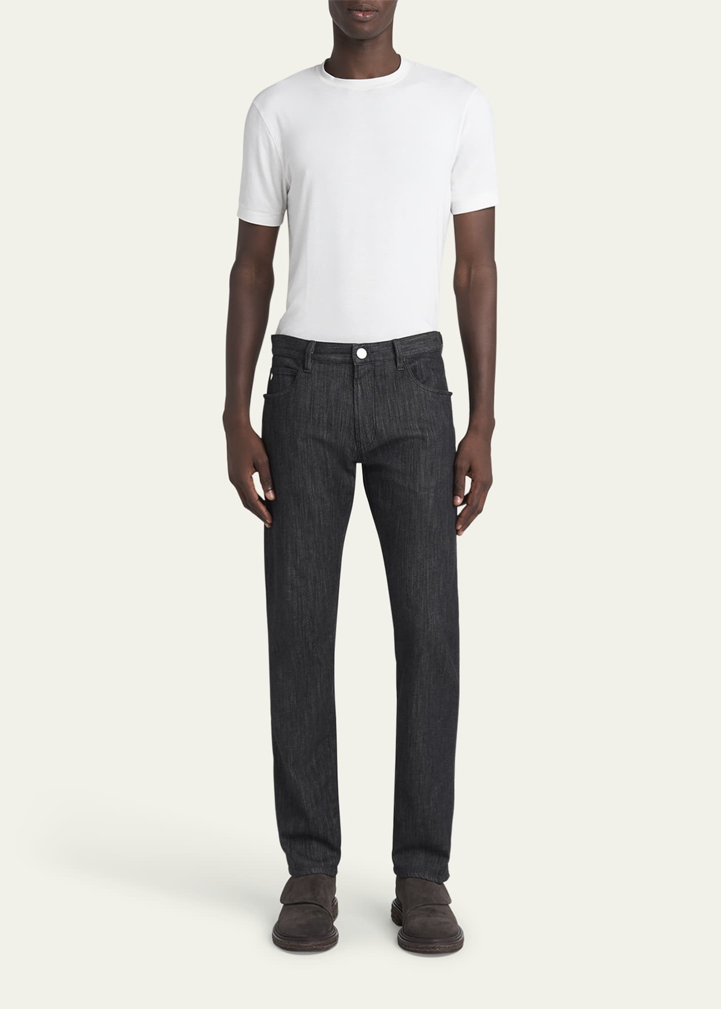 Giorgio Armani Men's Straight-Leg Denim Pants Image 2 of 5
