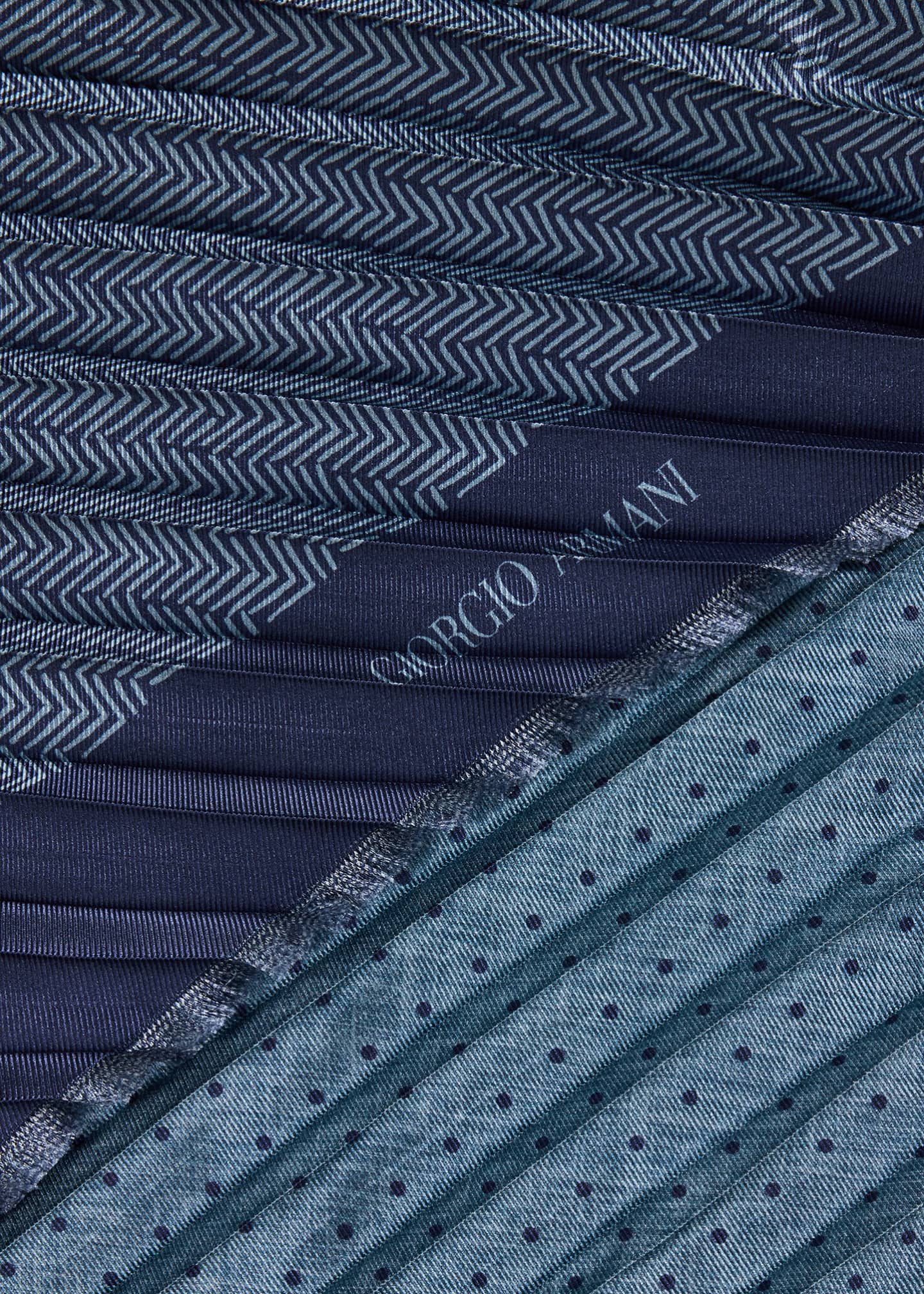 Giorgio Armani Men's Geometric Silk Scarf Image 4 of 4
