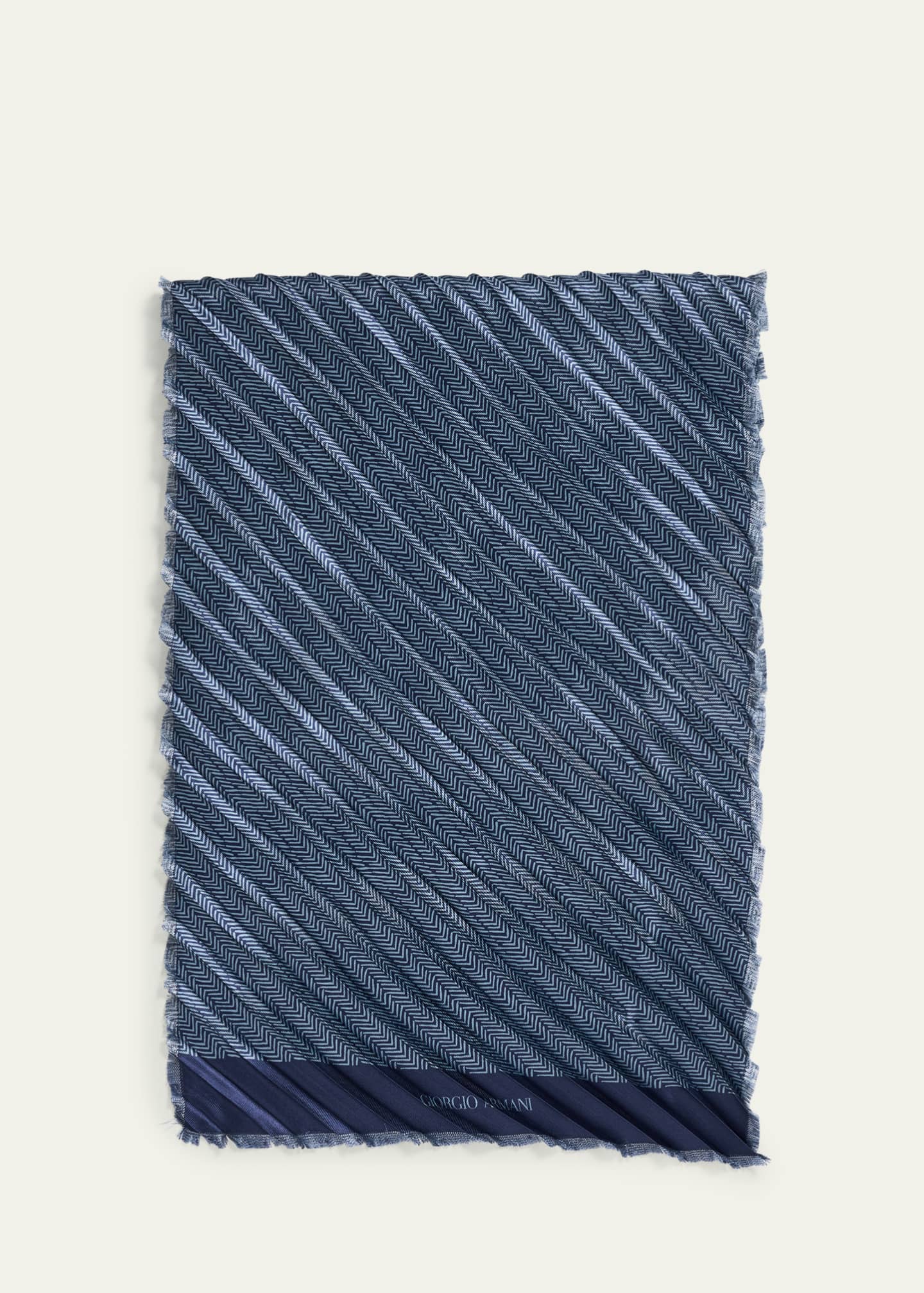 Giorgio Armani Men's Geometric Silk Scarf Image 1 of 4
